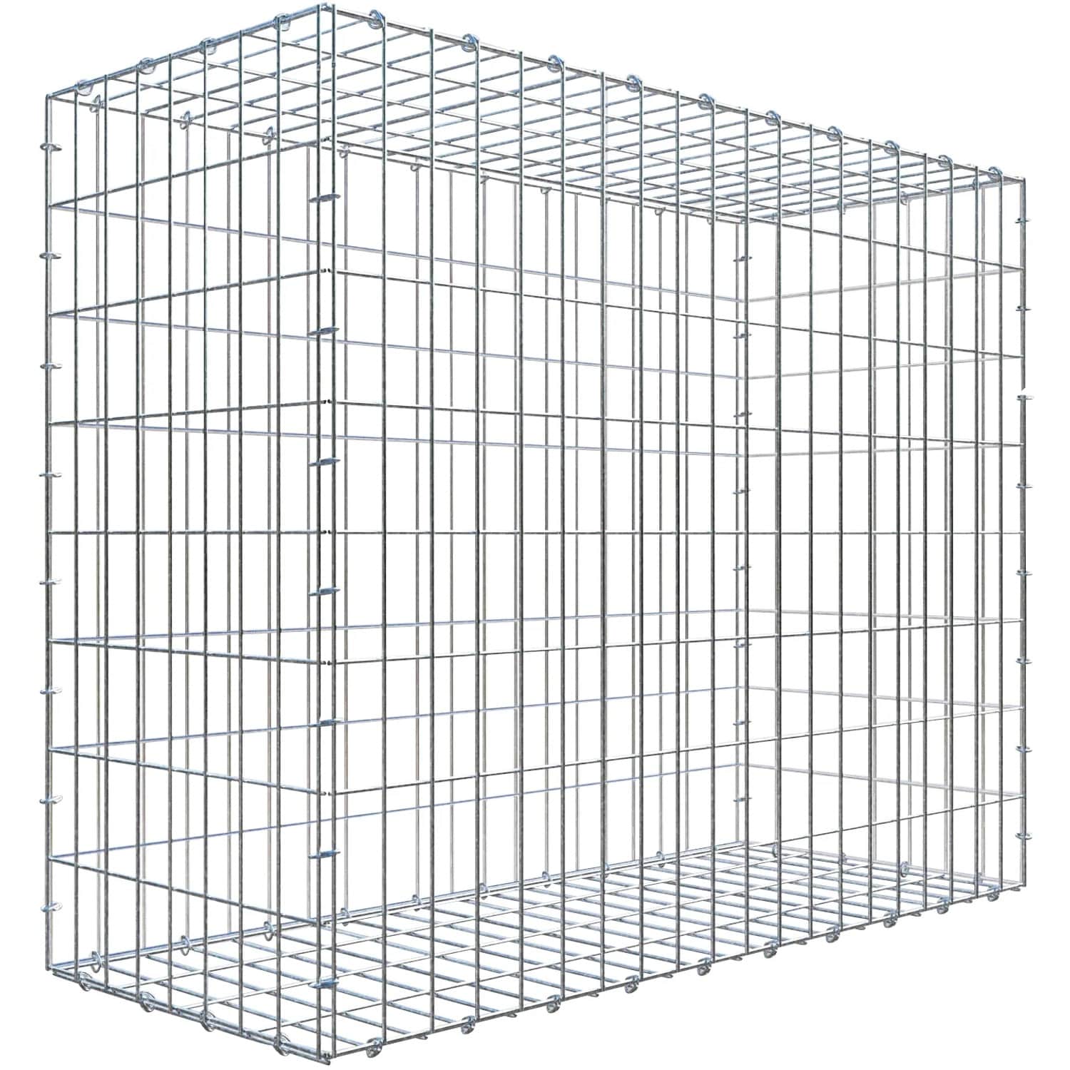 Gabiona C-Ring Gabionenkorb 100 cm x 80 cm x 40 cm Maschenweite 5 cm x 10 cm