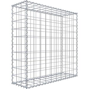 Gabiona Gabione 100 cm x 100 cm x 30 cm mit Maschenweite 10 cm x 10 cm