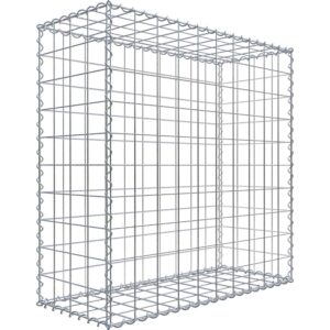 Gabiona Gabione 100 cm x 100 cm x 40 cm mit Maschenweite 10 cm x 10 cm