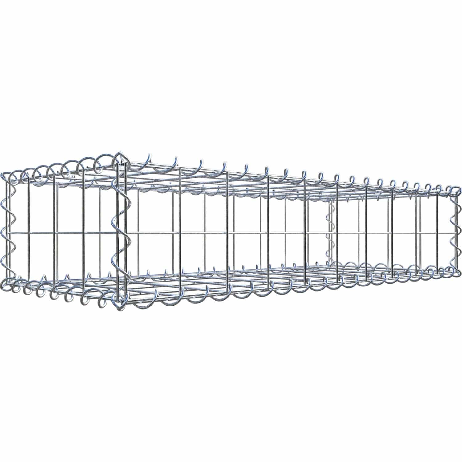Gabiona Gabione 100 cm x 20 cm x 40 cm mit Maschenweite 10 cm x 10 cm
