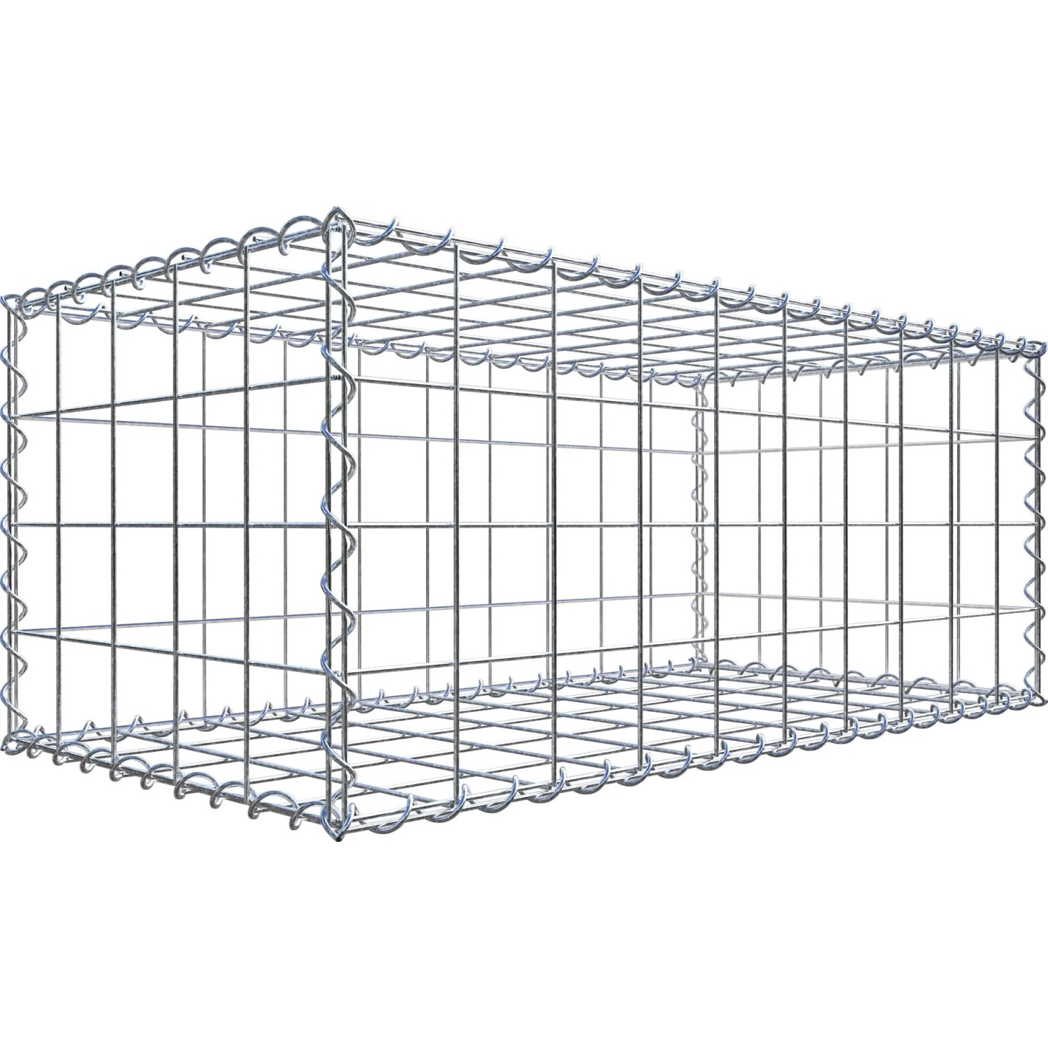 Gabiona Gabione 100 cm x 40 cm x 50 cm mit Maschenweite 10 cm x 10 cm