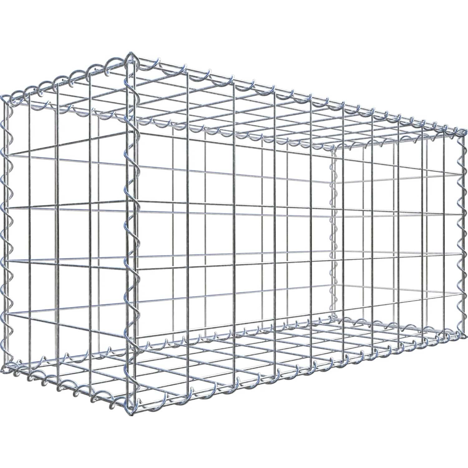 Gabiona Gabione 100 cm x 50 cm x 40 cm mit Maschenweite 10 cm x 10 cm