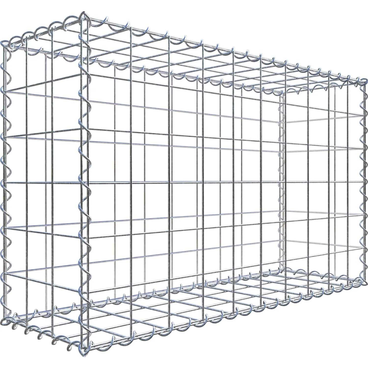 Gabiona Gabione 100 cm x 60 cm x 30 cm mit Maschenweite 10 cm x 10 cm