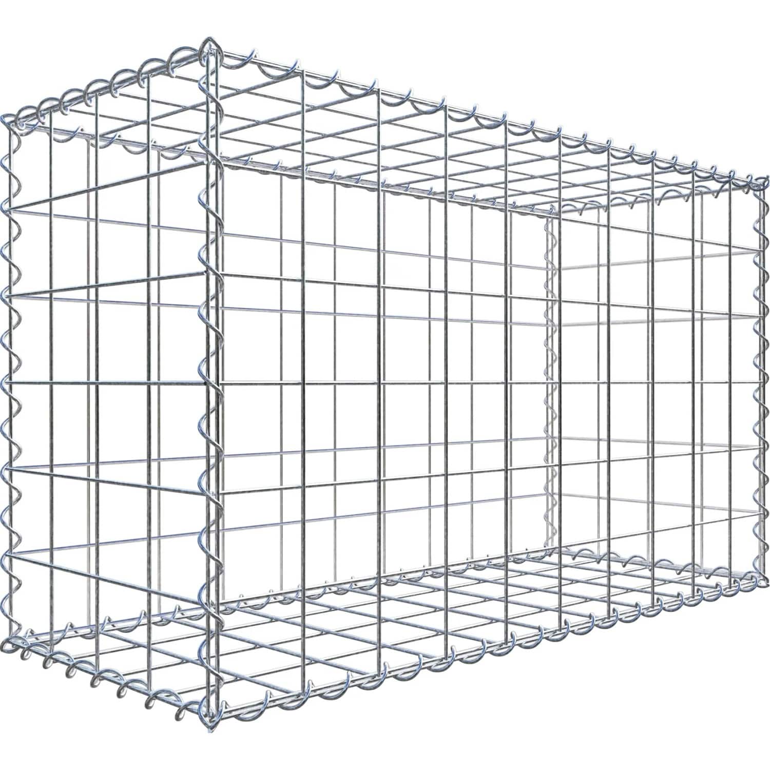 Gabiona Gabione 100 cm x 60 cm x 40 cm mit Maschenweite 10 cm x 10 cm