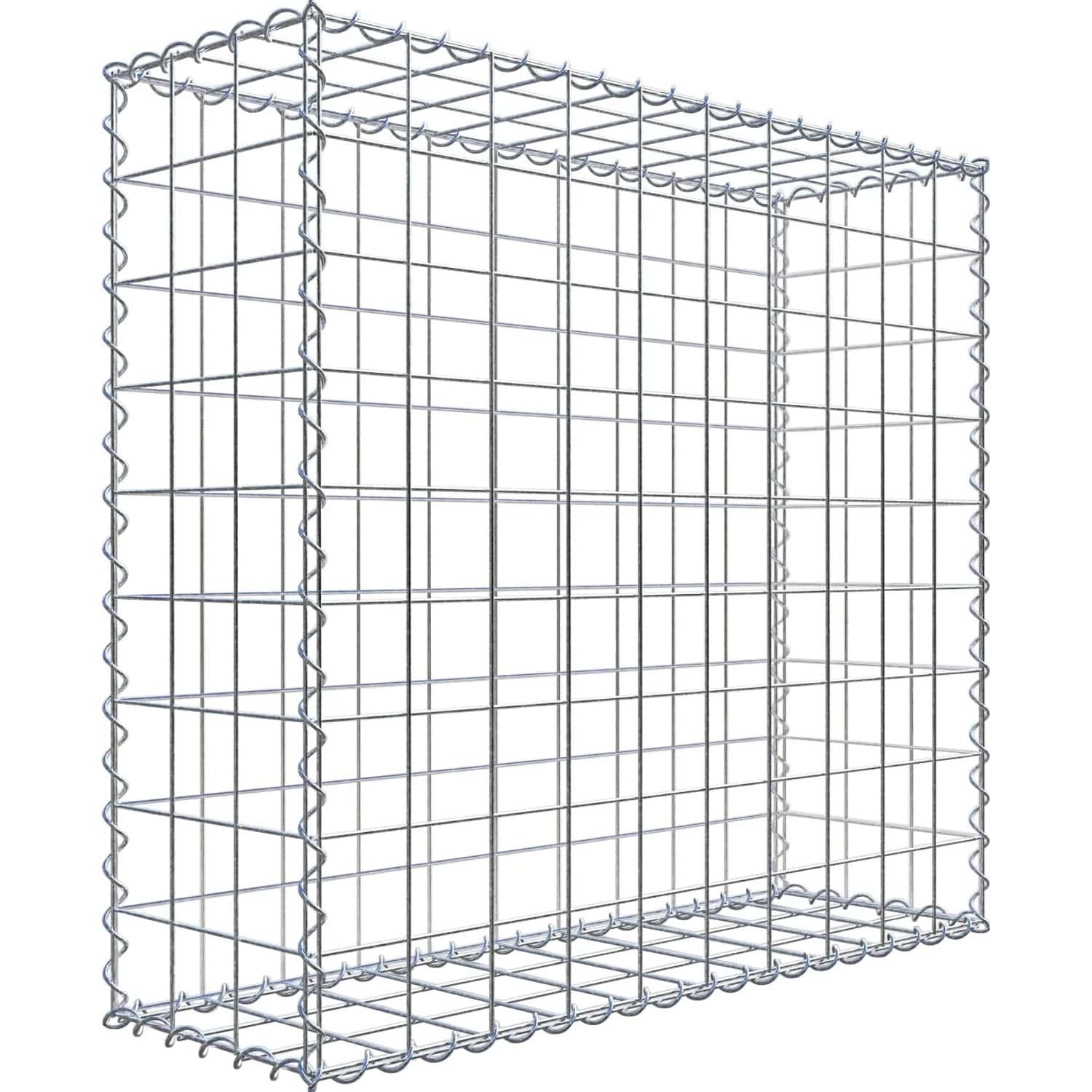 Gabiona Gabione 100 cm x 90 cm x 30 cm mit Maschenweite 10 cm x 10 cm