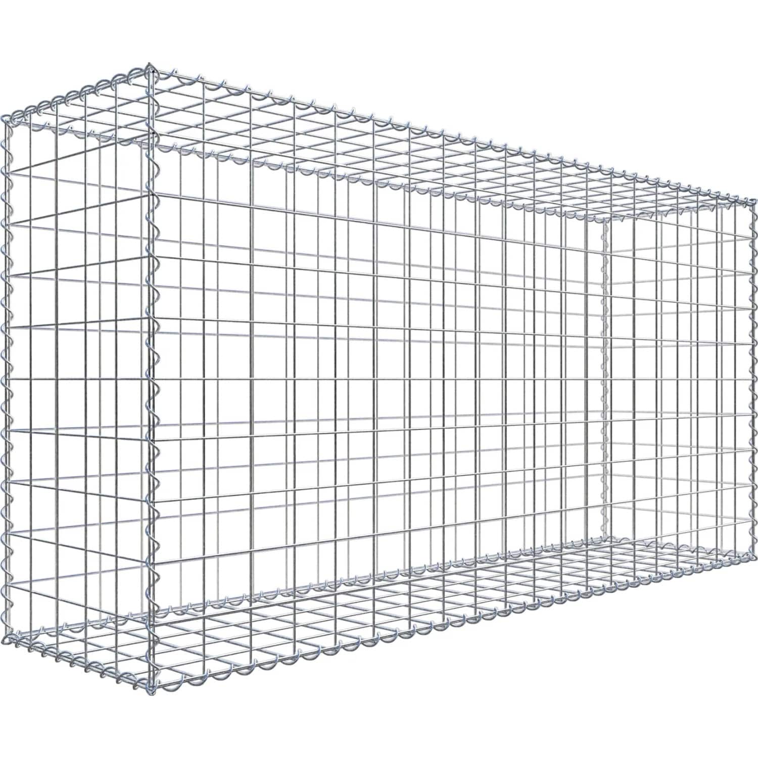 Gabiona Gabione 200 cm x 100 cm x 50 cm mit Maschenweite 10 cm x 10 cm