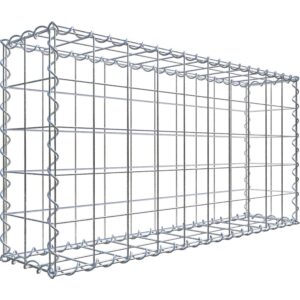 Gabiona Gabione 50 cm x 100 cm x 20 cm Maschenw 10 cm x 10 cm