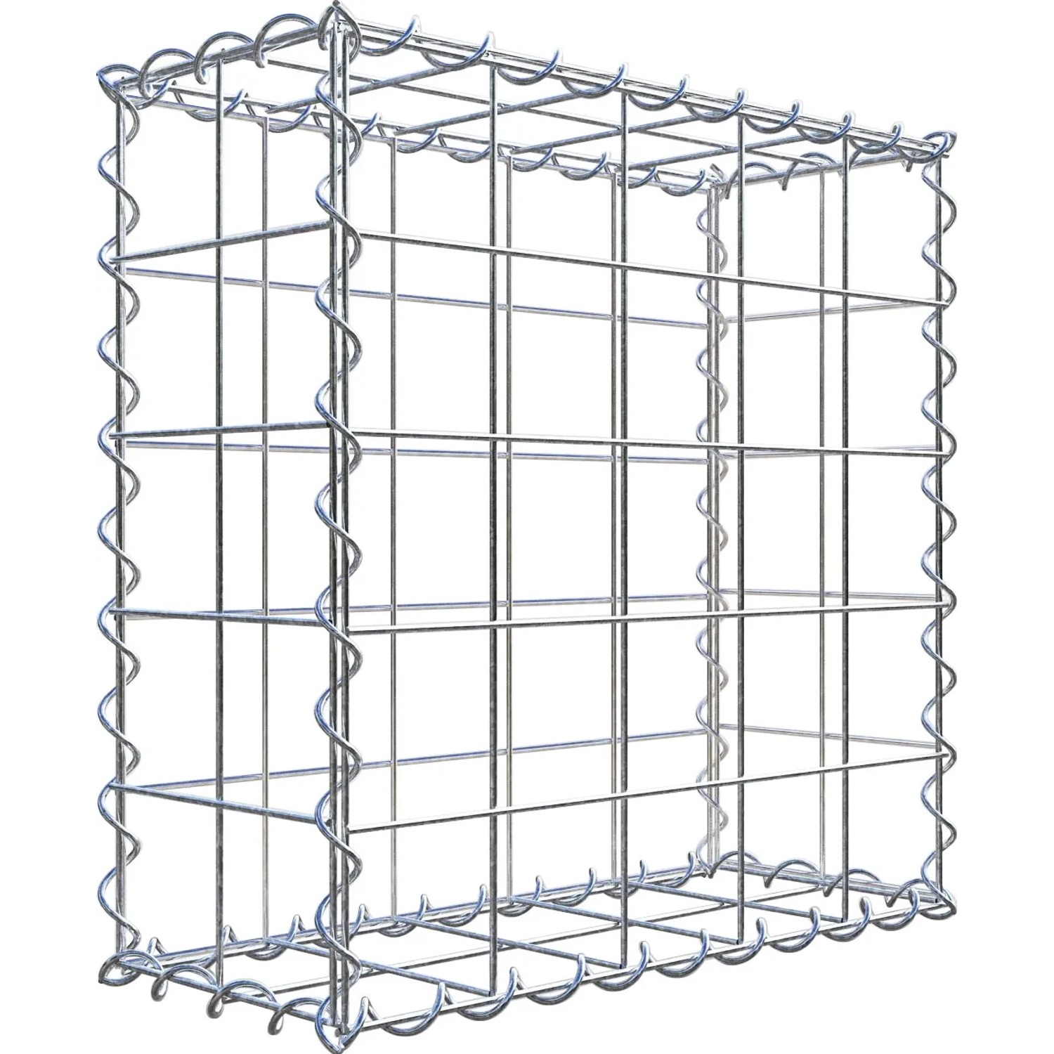 Gabiona Gabione 50 cm x 50 cm x 20 cm mit Maschenweite 10 cm x 10 cm