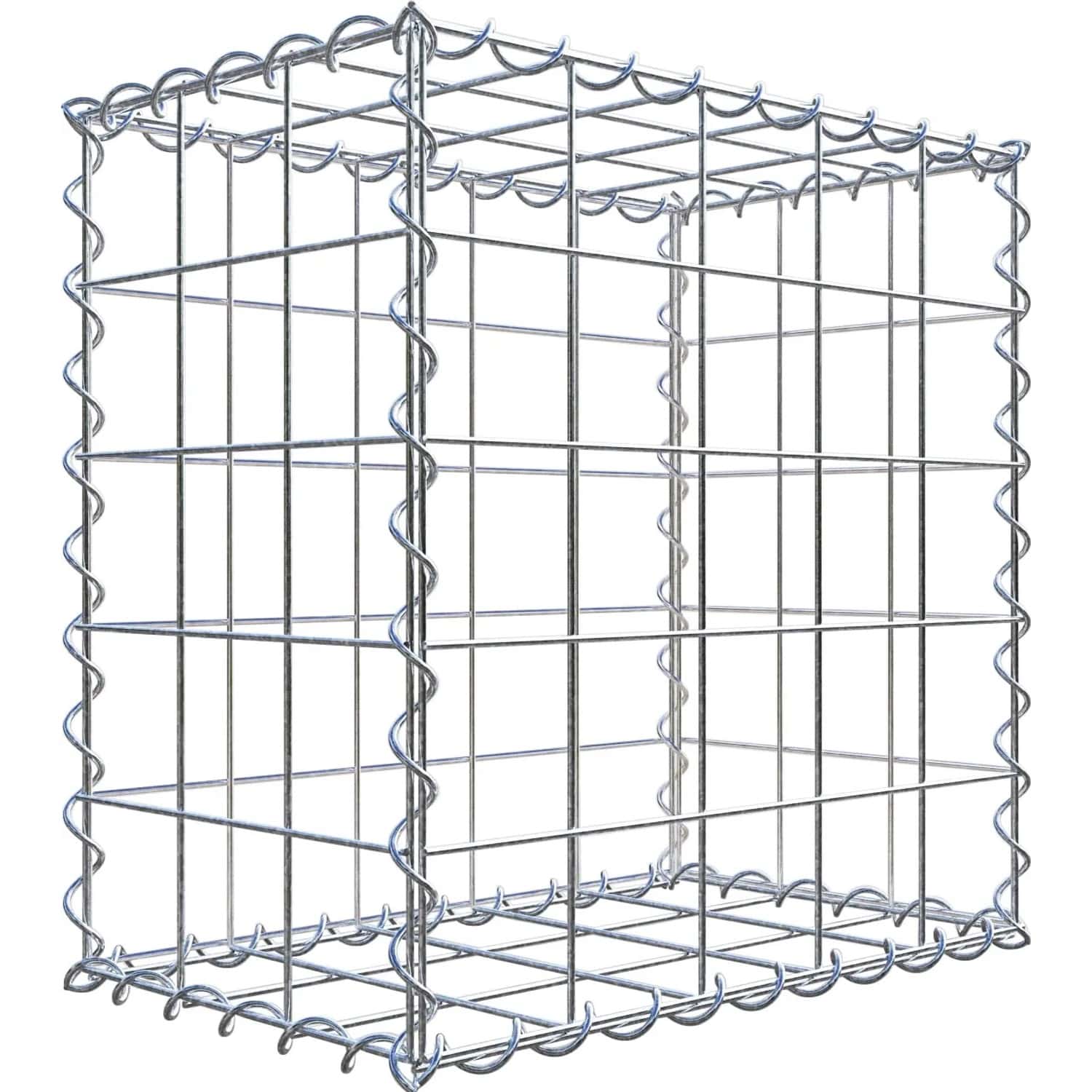 Gabiona Gabione 50 cm x 50 cm x 30 cm mit Maschenweite 10 cm x 10 cm