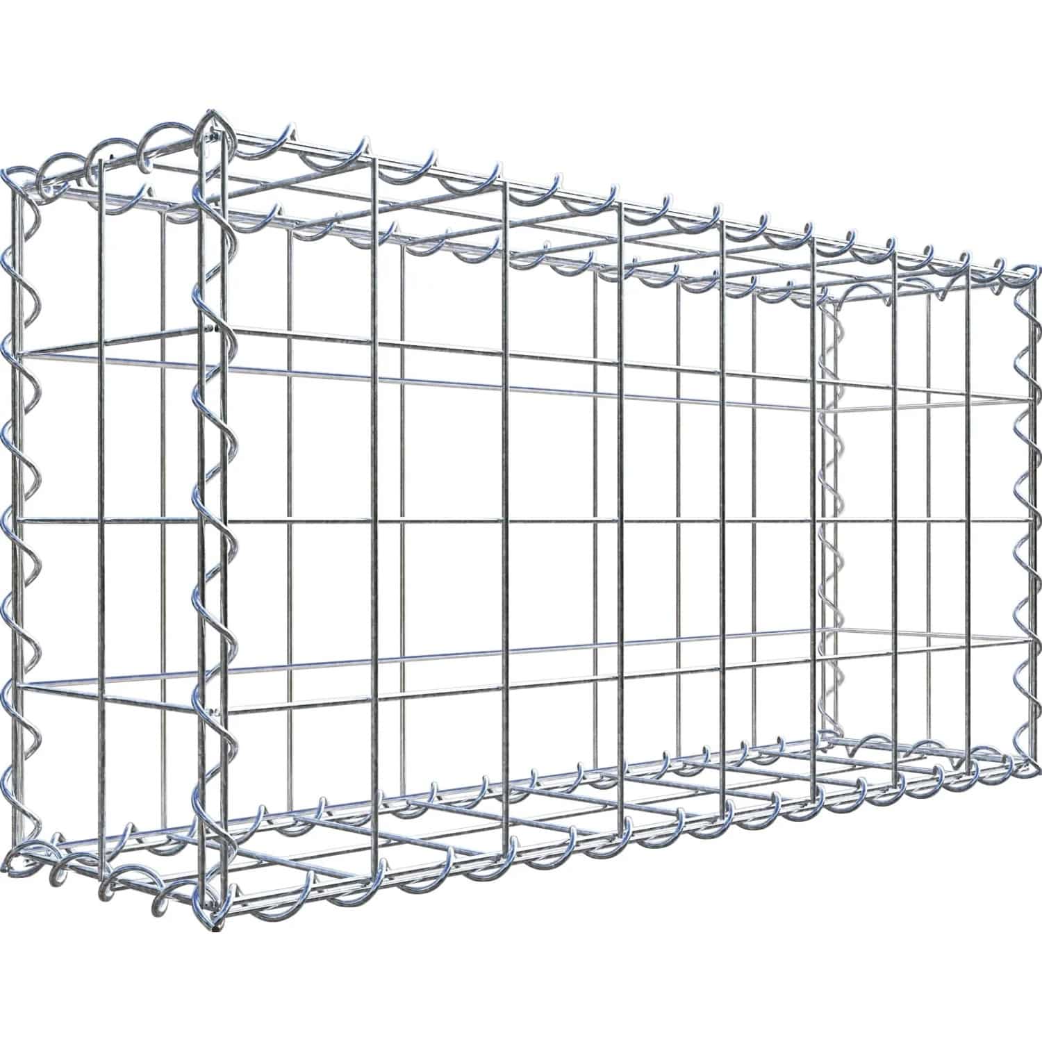 Gabiona Gabione 80 cm x 40 cm x 20 cm mit Maschenweite 10 cm x 10 cm