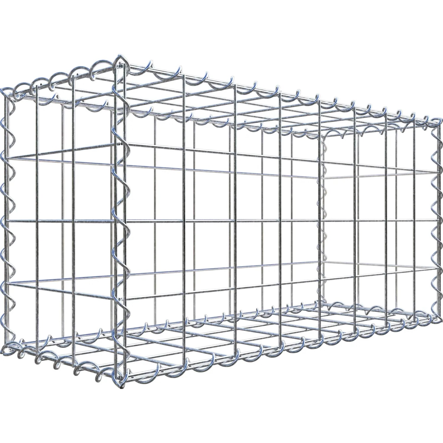 Gabiona Gabione 80 cm x 40 cm x 30 cm mit Maschenweite 10 cm x 10 cm
