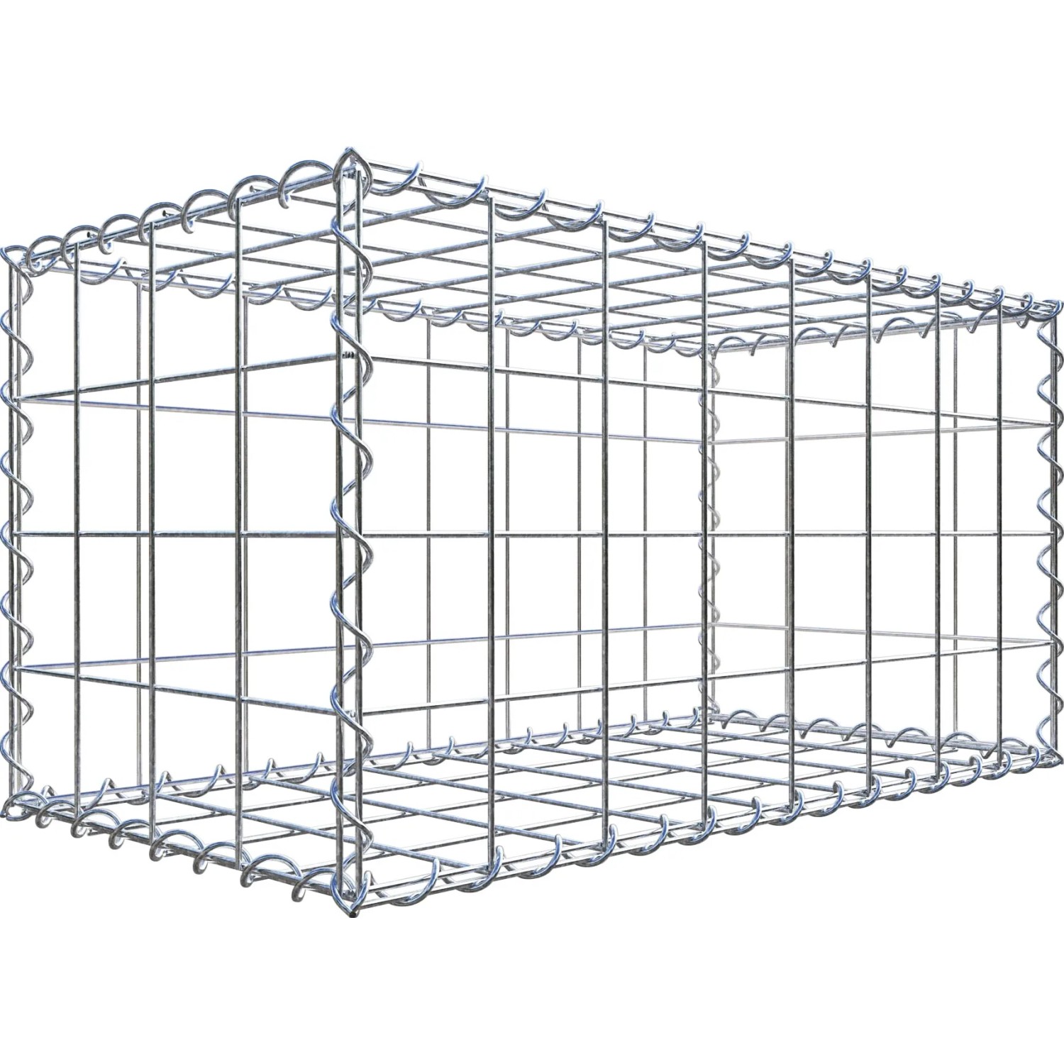 Gabiona Gabione 80 cm x 40 cm x 40 cm mit Maschenweite 10 cm x 10 cm