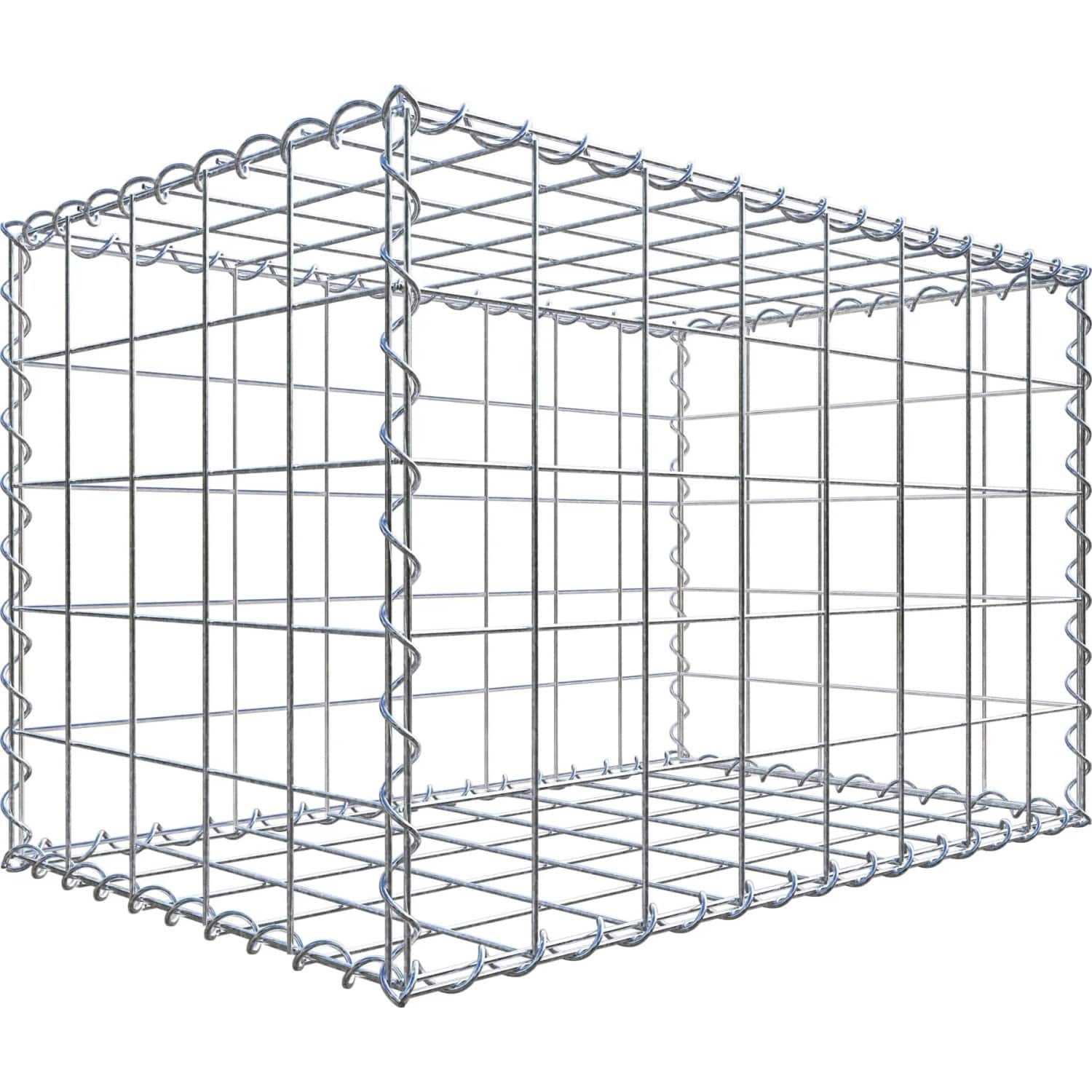 Gabiona Gabione 80 cm x 50 cm x 50 cm mit Maschenweite 10 cm x 10 cm
