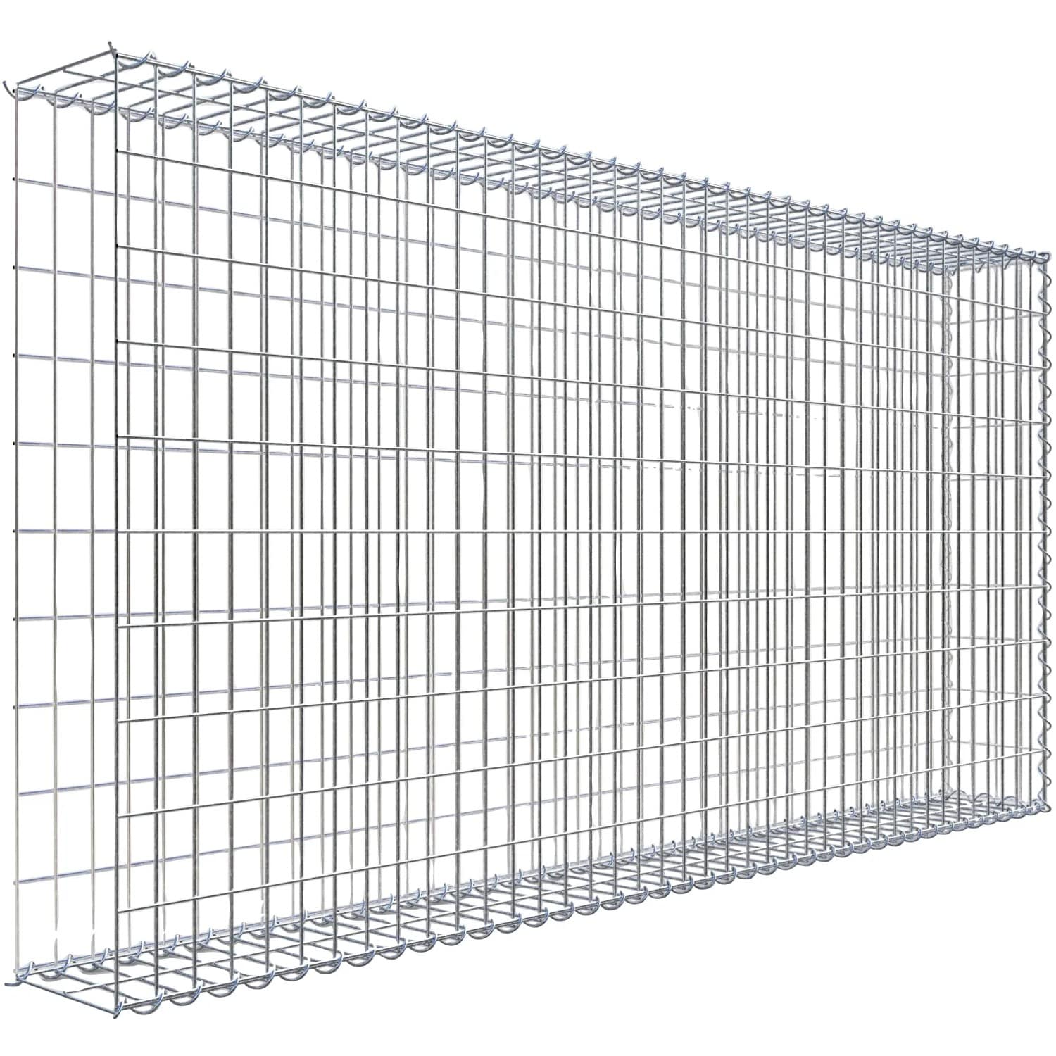 Gabiona Gabione-Anbaukorb Typ 2 100 x 200 x 20 cm Maschenw 5 x 10 cm