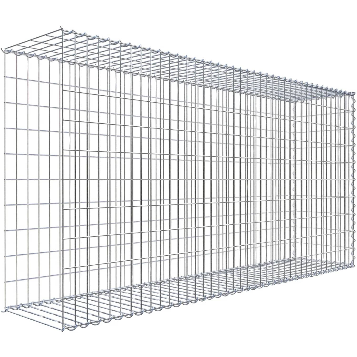 Gabiona Gabione-Anbaukorb Typ 2 100 x 200 x 40 cm Maschenw 5 x 10 cm