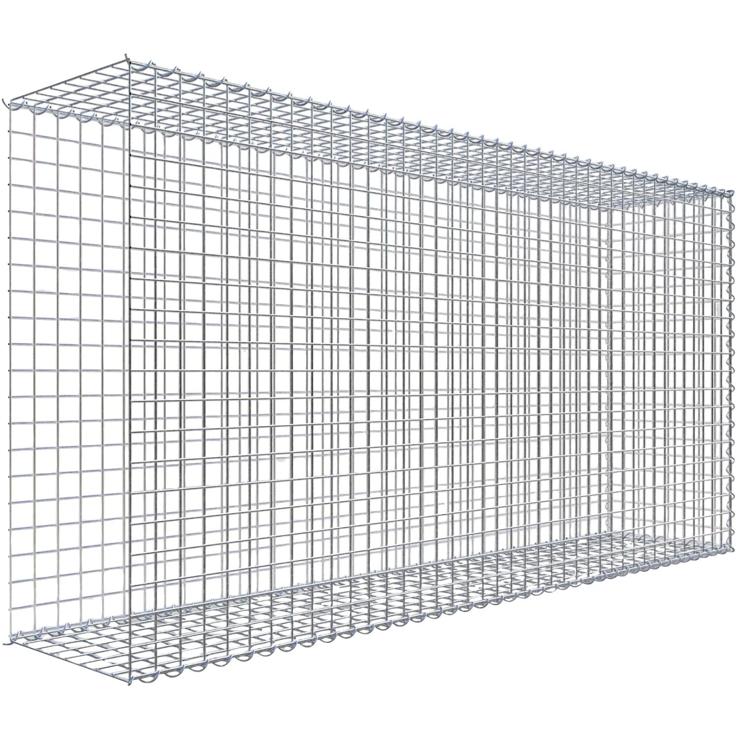 Gabiona Gabione-Anbaukorb Typ 2 100 x 200 x 40 cm Maschenw 5 x 5 cm