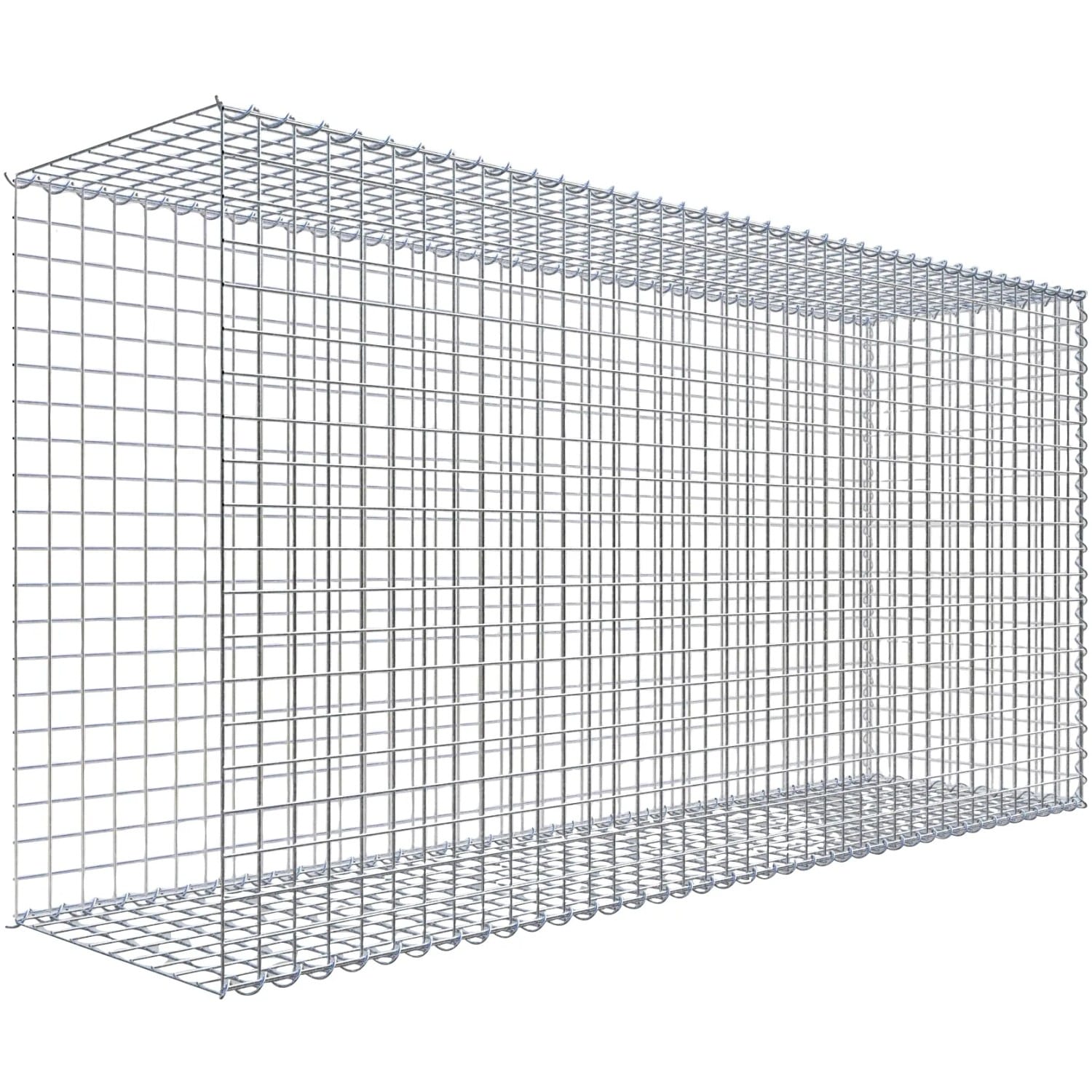 Gabiona Gabione-Anbaukorb Typ 2 100 x 200 x 50 cm Maschenw 5 x 5 cm