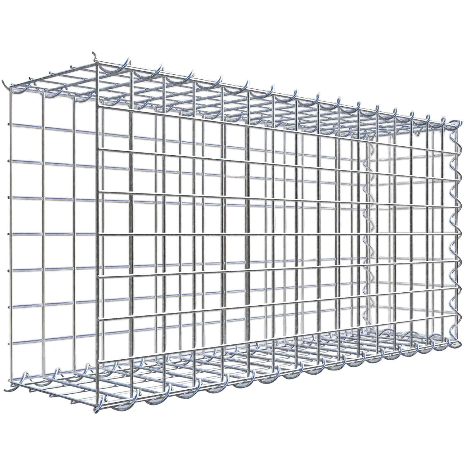 Gabiona Gabione-Anbaukorb Typ 2 40 x 80 x 20 cm Maschenw 5 x 5 cm