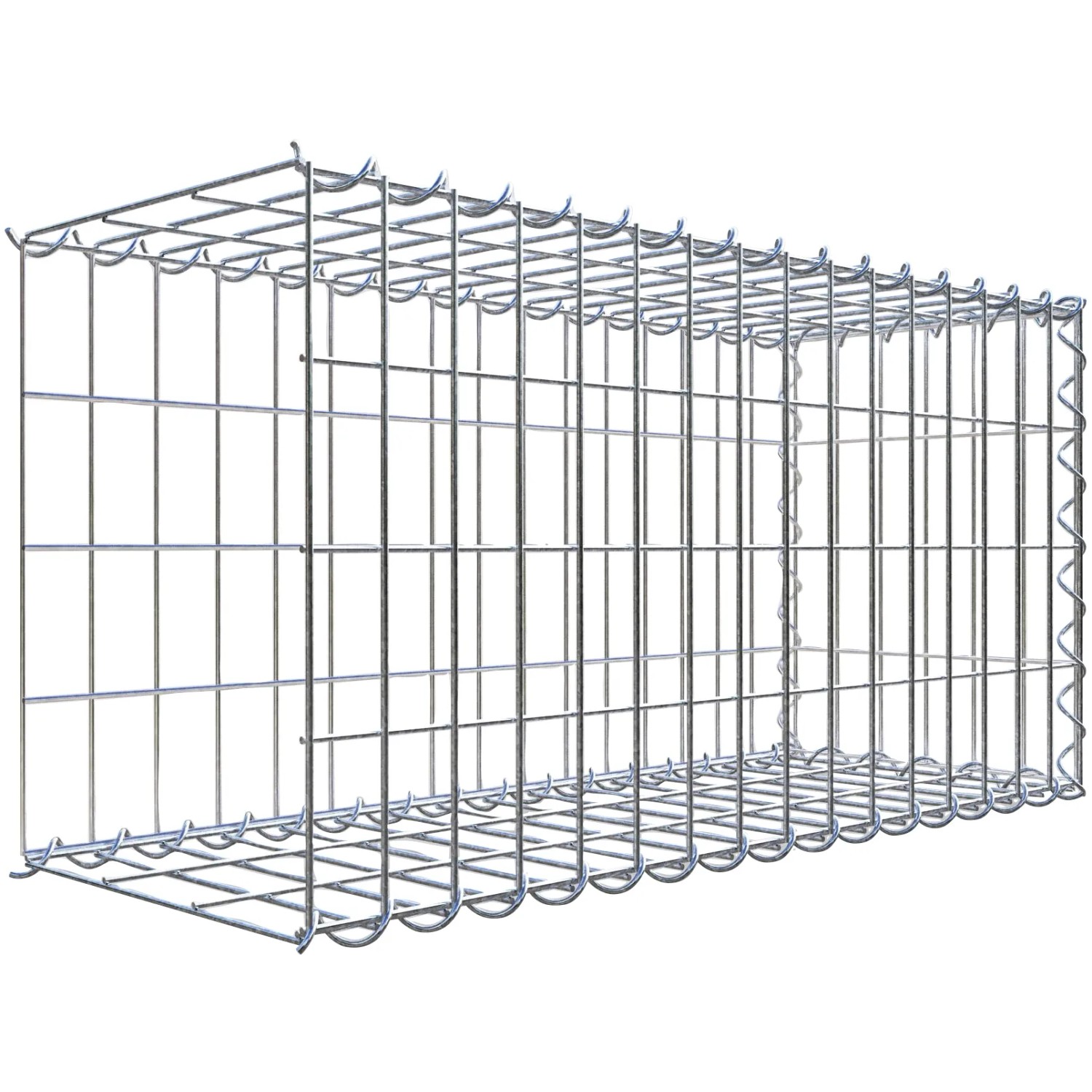 Gabiona Gabione-Anbaukorb Typ 2 40 x 80 x 30 cm Maschenw 5 x 10 cm