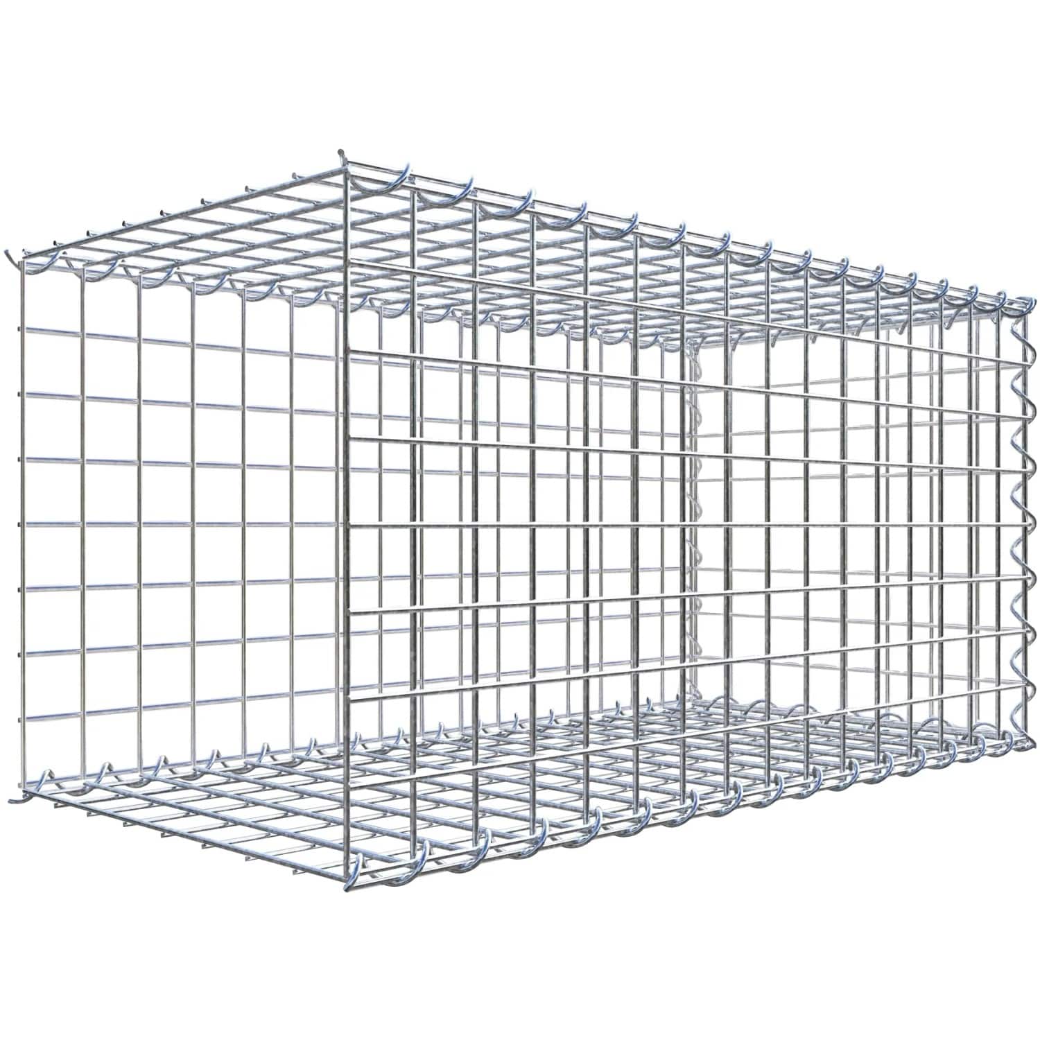 Gabiona Gabione-Anbaukorb Typ 2 40 x 80 x 40 cm Maschenw 5 x 5 cm