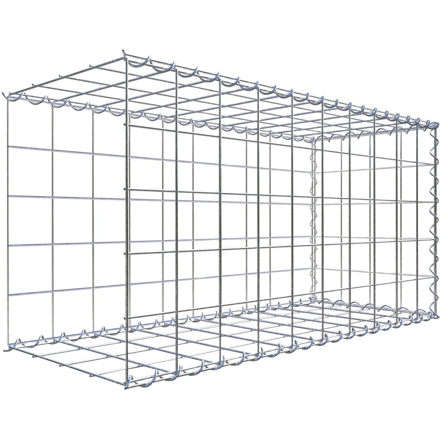 Gabiona Gabione-Anbaukorb Typ 2 50 x 100 x 40 cm Maschenw 10 x 10 cm