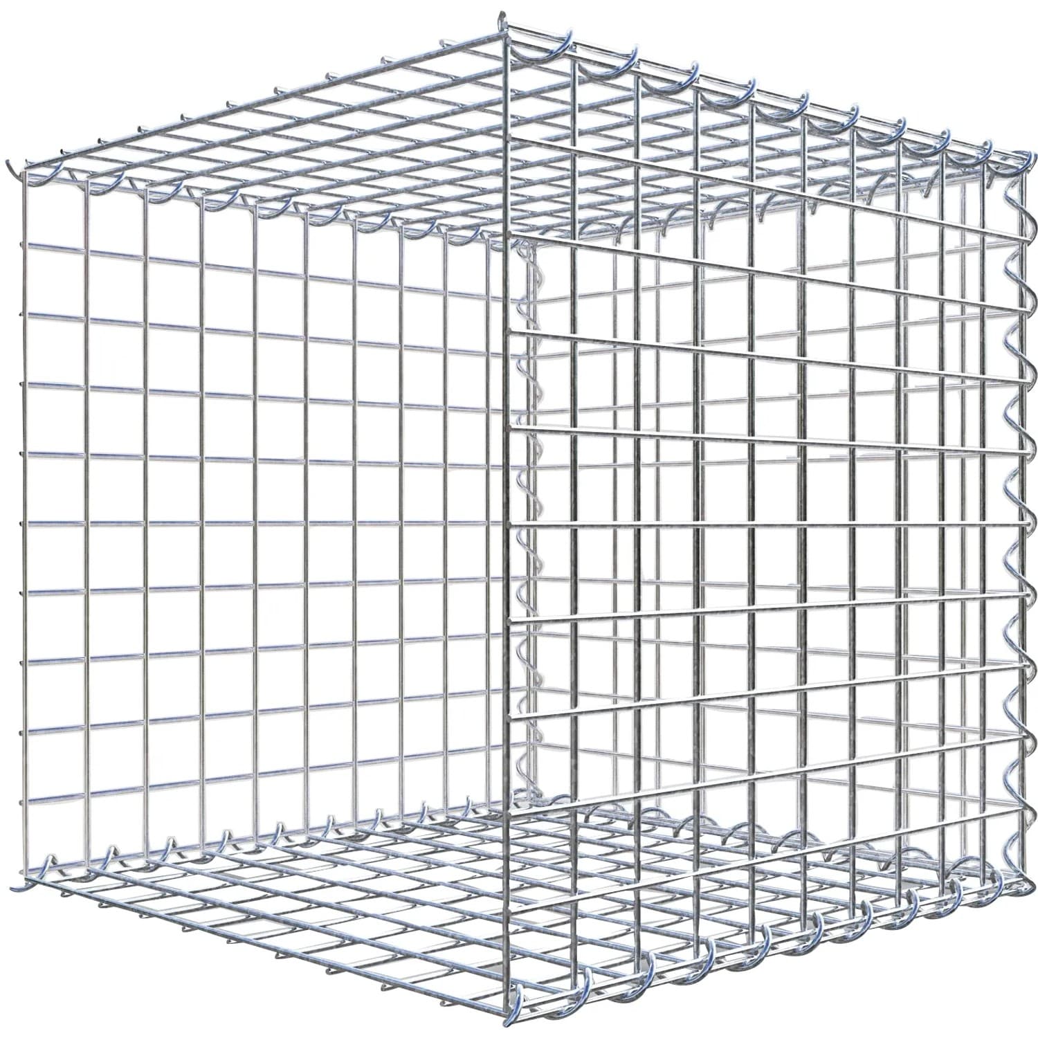 Gabiona Gabione-Anbaukorb Typ 2 50 x 50 x 50 cm Maschenw 5 x 5 cm
