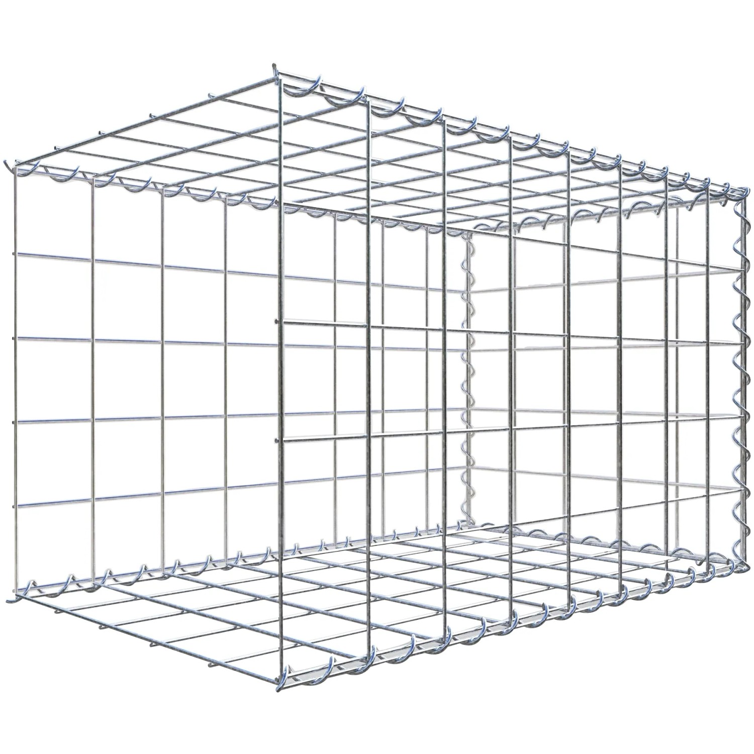 Gabiona Gabione-Anbaukorb Typ 2 50 x 80 x 50 cm Maschenw 10 x 10 cm