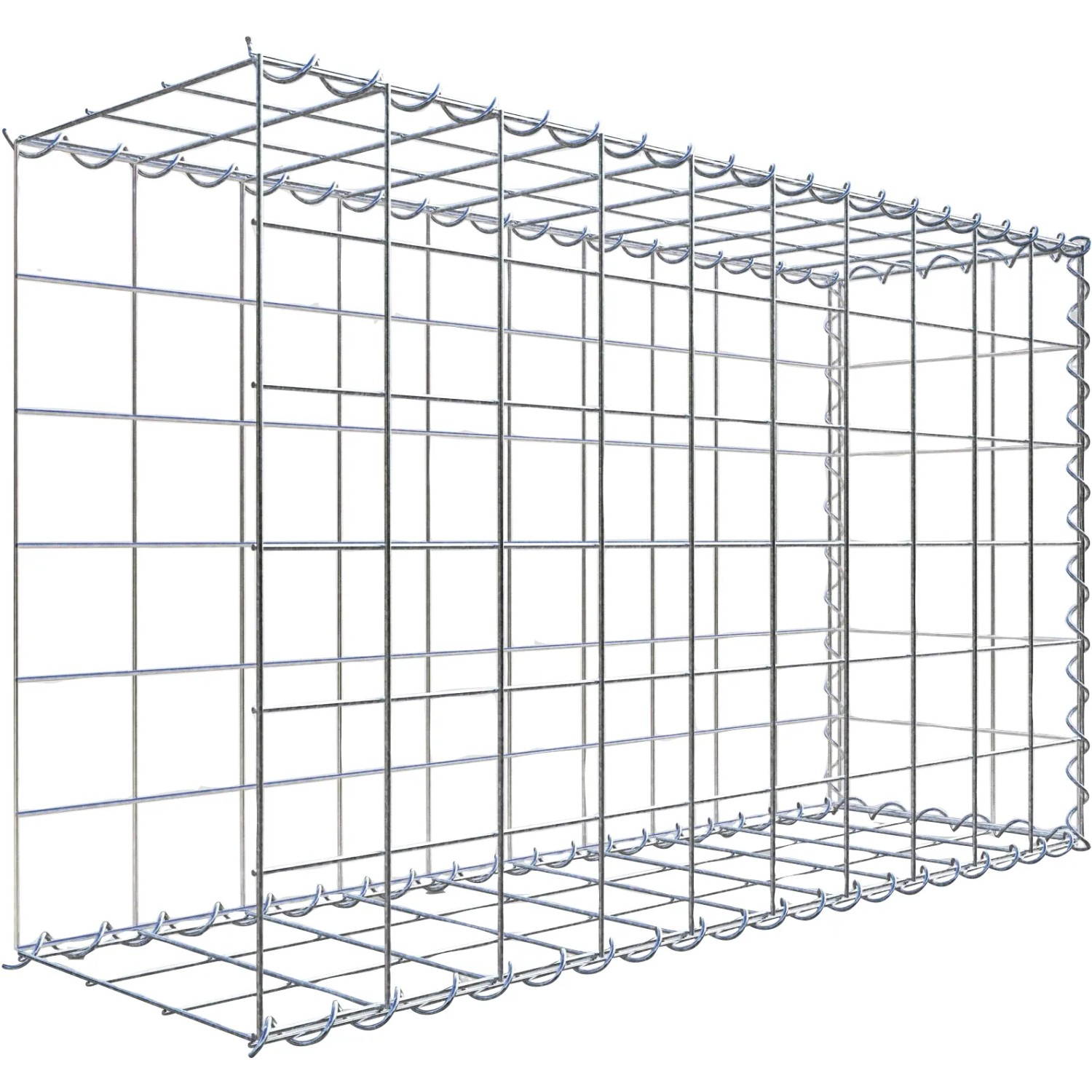 Gabiona Gabione-Anbaukorb Typ 2 60 x 100 x 30 cm Maschenw 10 x 10 cm