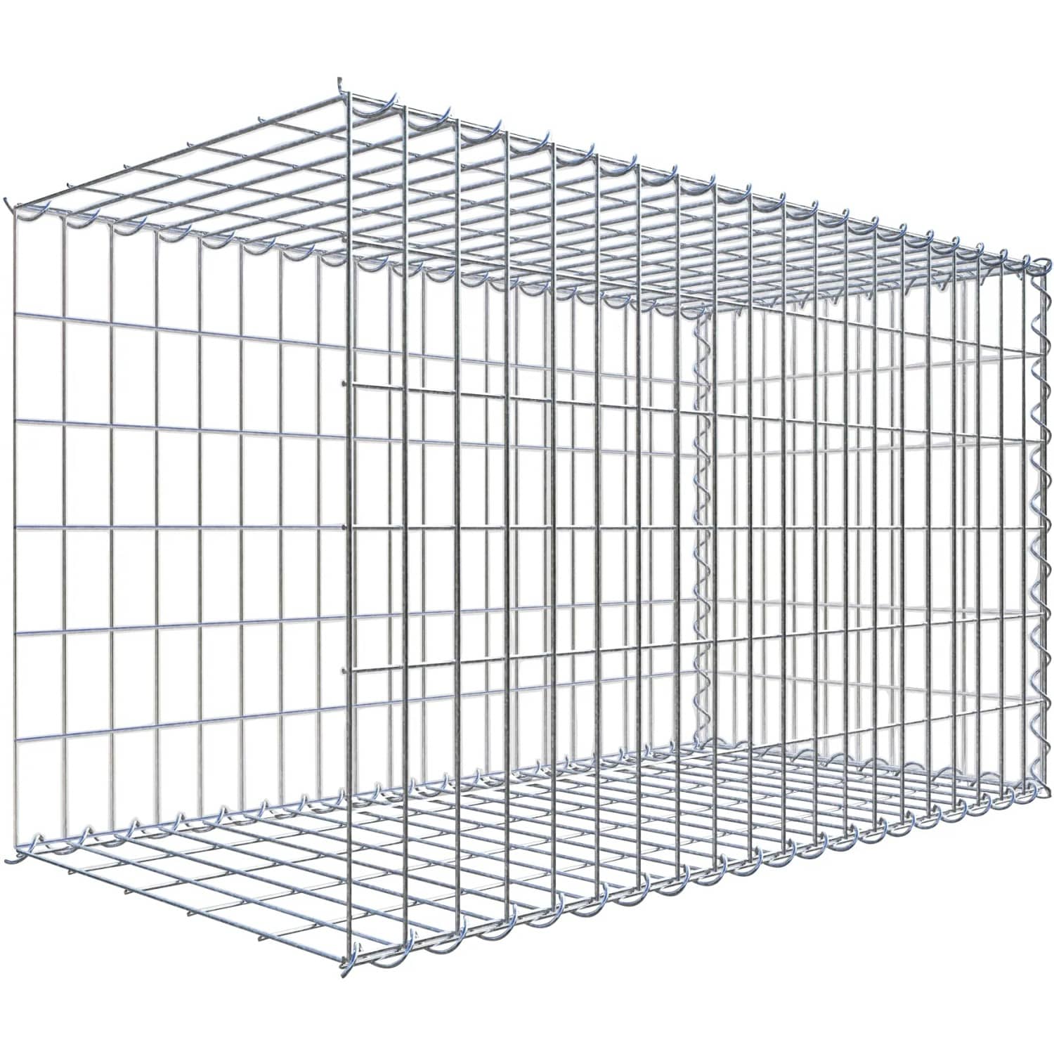 Gabiona Gabione-Anbaukorb Typ 2 60 x 100 x 50 cm Maschenw 5 x 10 cm