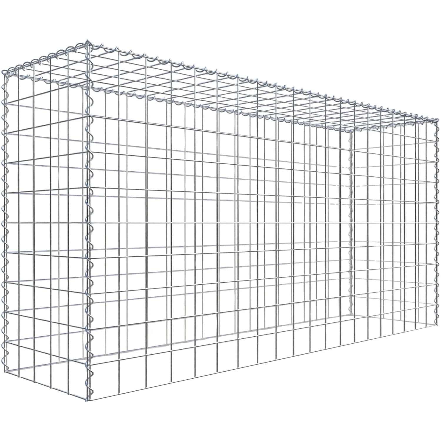Gabiona Gabione-Anbaukorb Typ 3 100 x 200 x 50 cm Maschenw 10 x 10 cm
