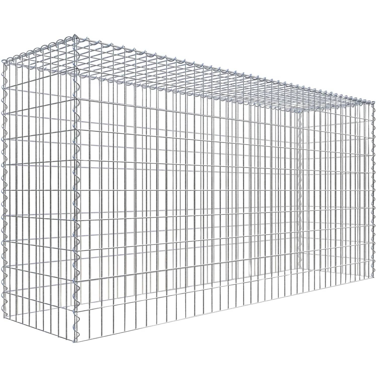 Gabiona Gabione-Anbaukorb Typ 3 100 x 200 x 50 cm Maschenw 5 x 10 cm