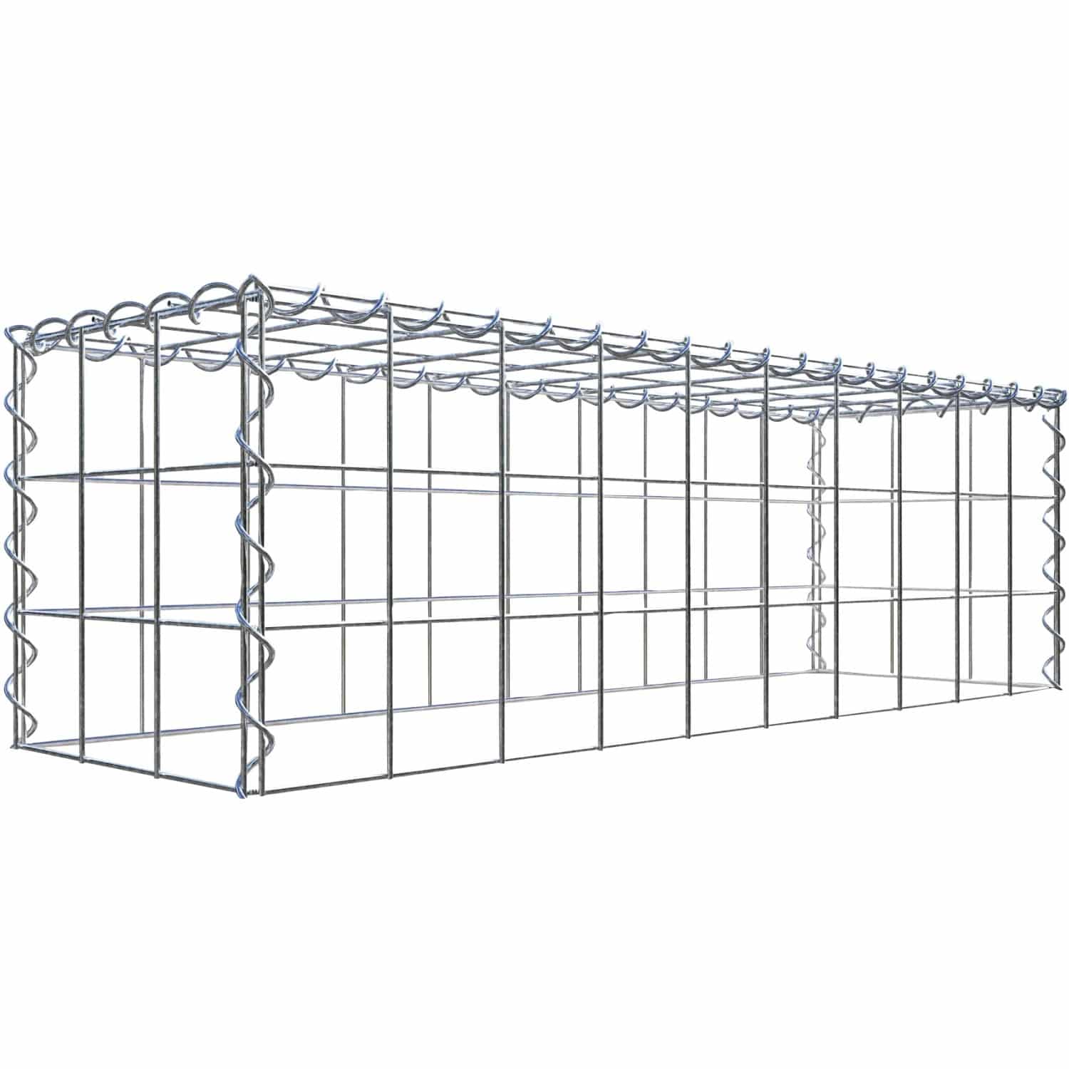 Gabiona Gabione-Anbaukorb Typ 3 30 x 100 x 30 cm Maschenw 10 x 10 cm