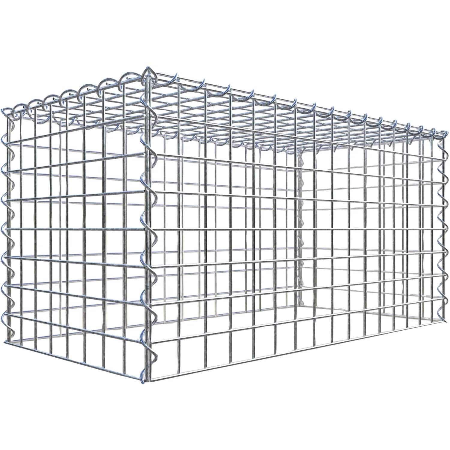 Gabiona Gabione-Anbaukorb Typ 3 40 x 80 x 40 cm Maschenw 5 x 5 cm