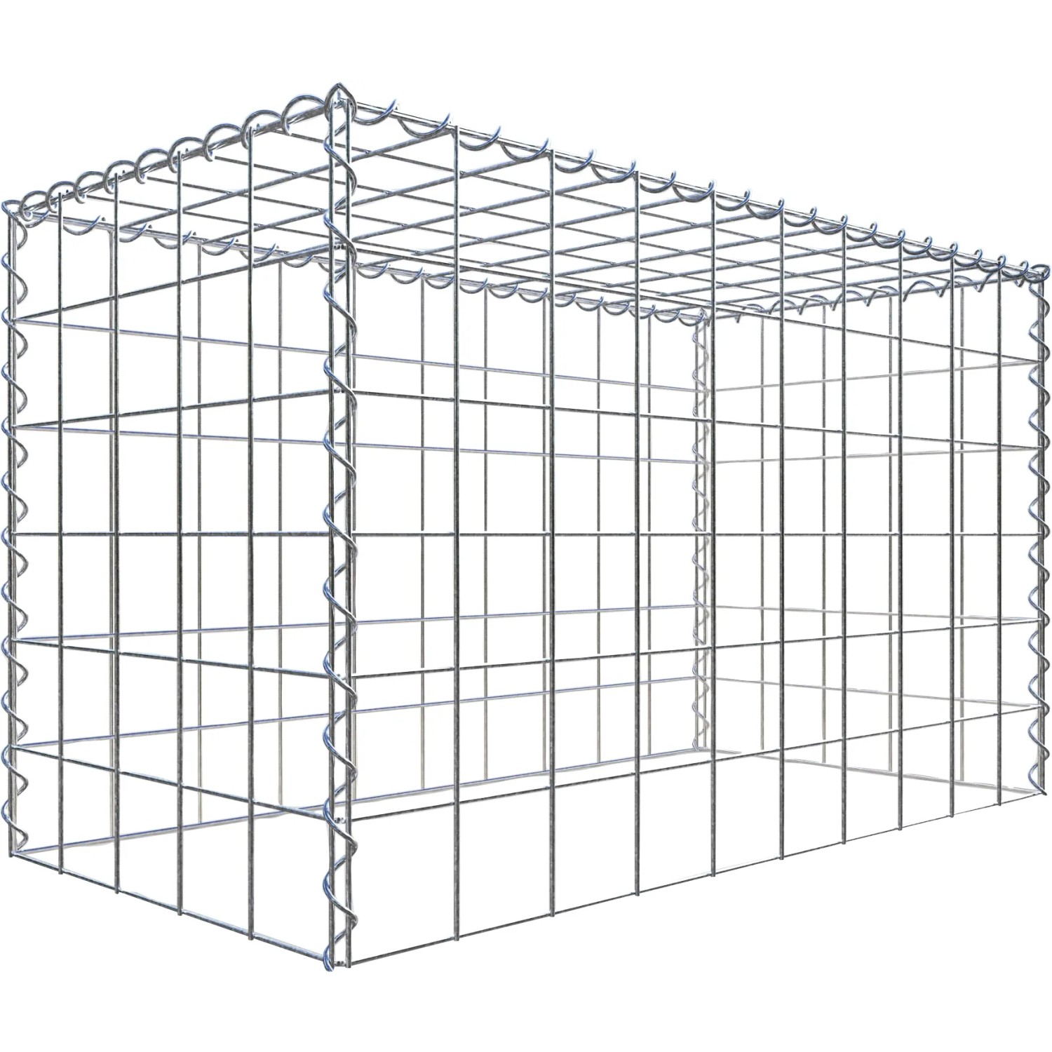 Gabiona Gabione-Anbaukorb Typ 3 60 x 100 x 50 cm Maschenw 10 x 10 cm