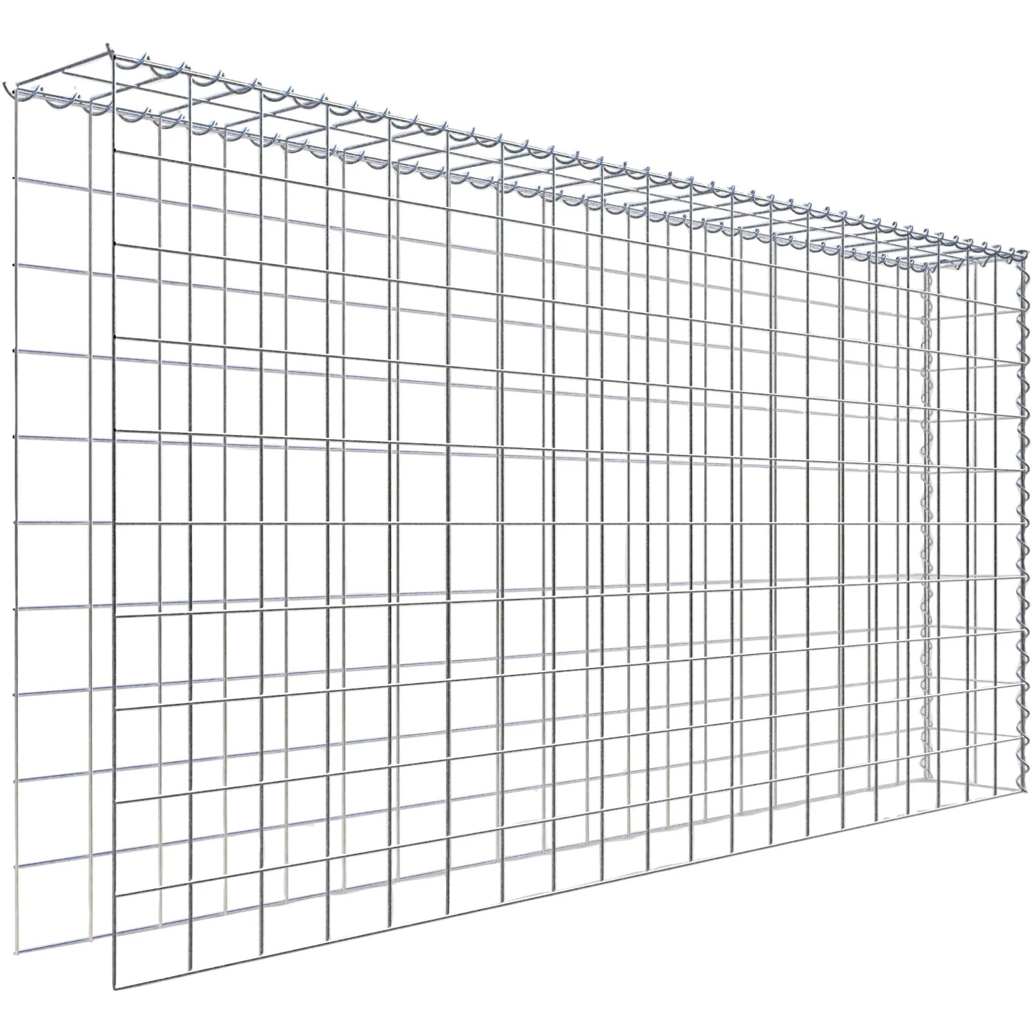 Gabiona Gabione-Anbaukorb Typ 4 100 x 200 x 20 cm Maschenw 10 x 10 cm