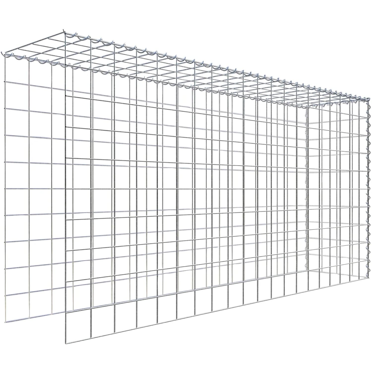 Gabiona Gabione-Anbaukorb Typ 4 100 x 200 x 40 cm Maschenw 10 x 10 cm