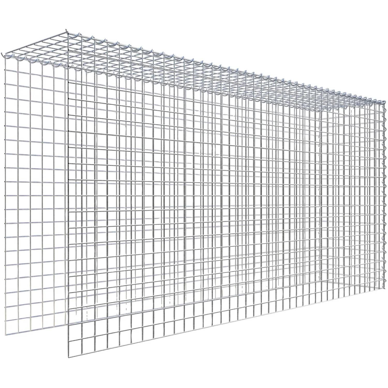 Gabiona Gabione-Anbaukorb Typ 4 100 x 200 x 40 cm Maschenw 5 x 5 cm