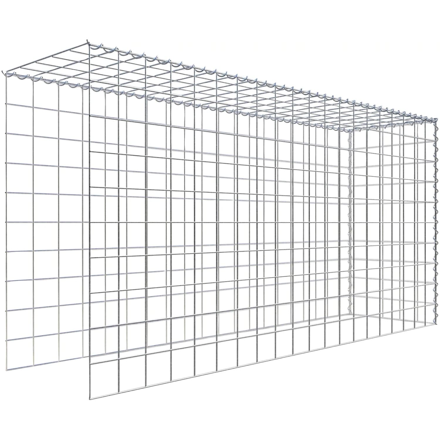 Gabiona Gabione-Anbaukorb Typ 4 100 x 200 x 50 cm Maschenw 10 x 10 cm