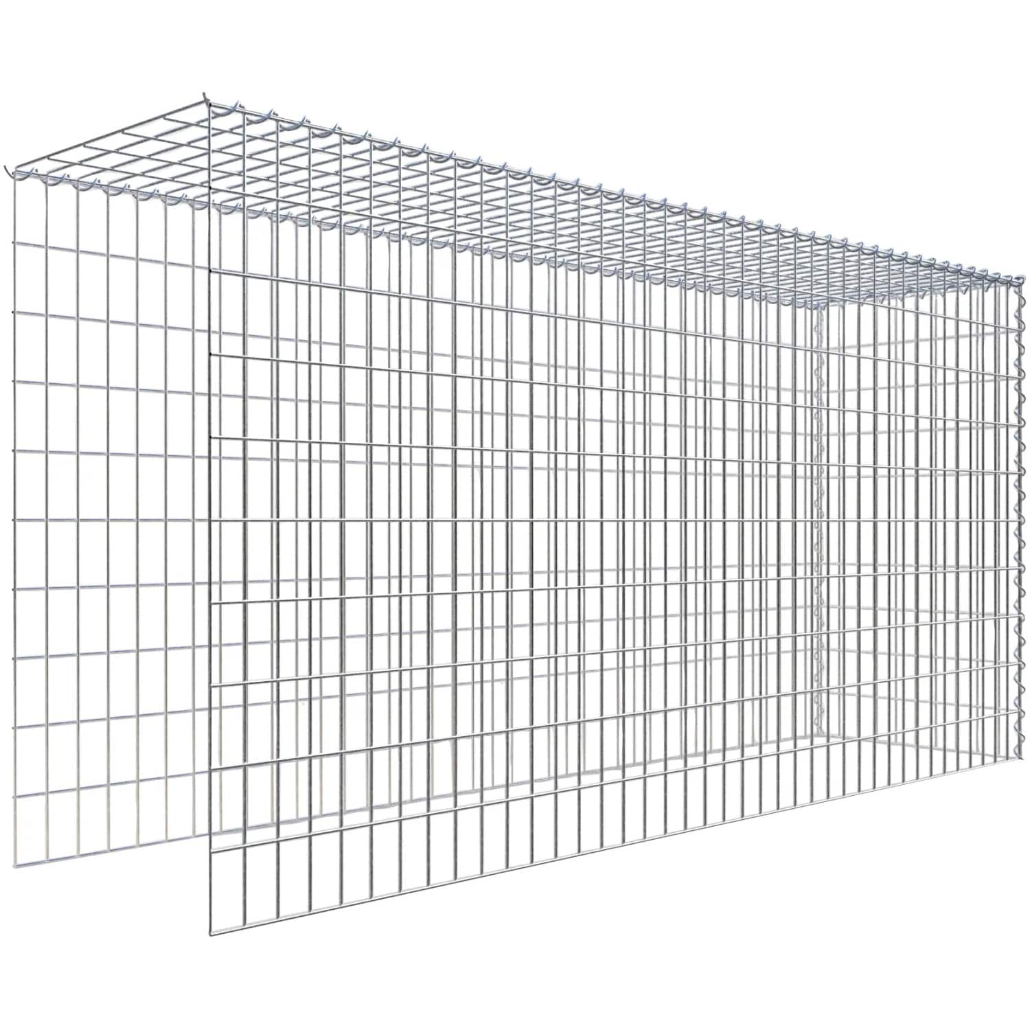 Gabiona Gabione-Anbaukorb Typ 4 100 x 200 x 50 cm Maschenw 5 x 10 cm