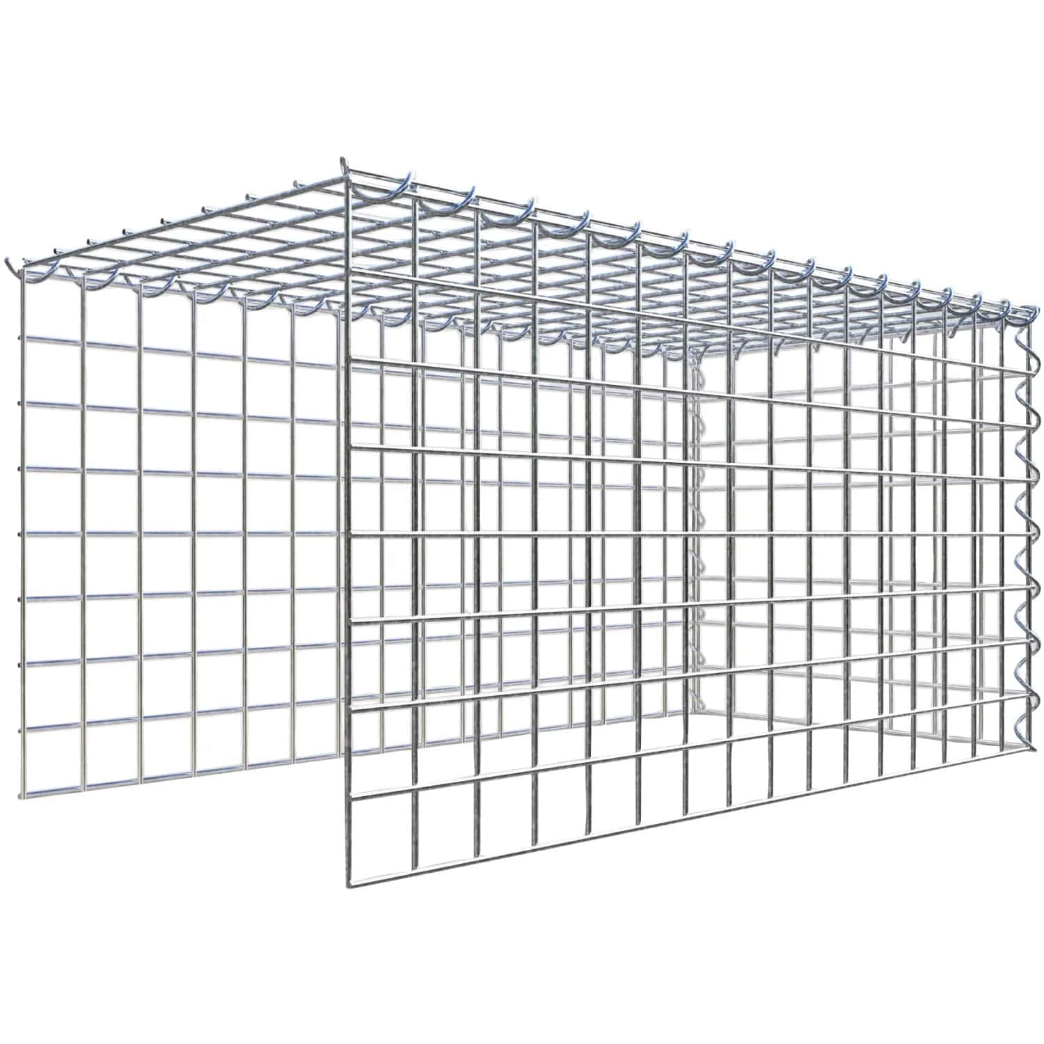 Gabiona Gabione-Anbaukorb Typ 4 40 x 80 x 40 cm Maschenw 5 x 5 cm
