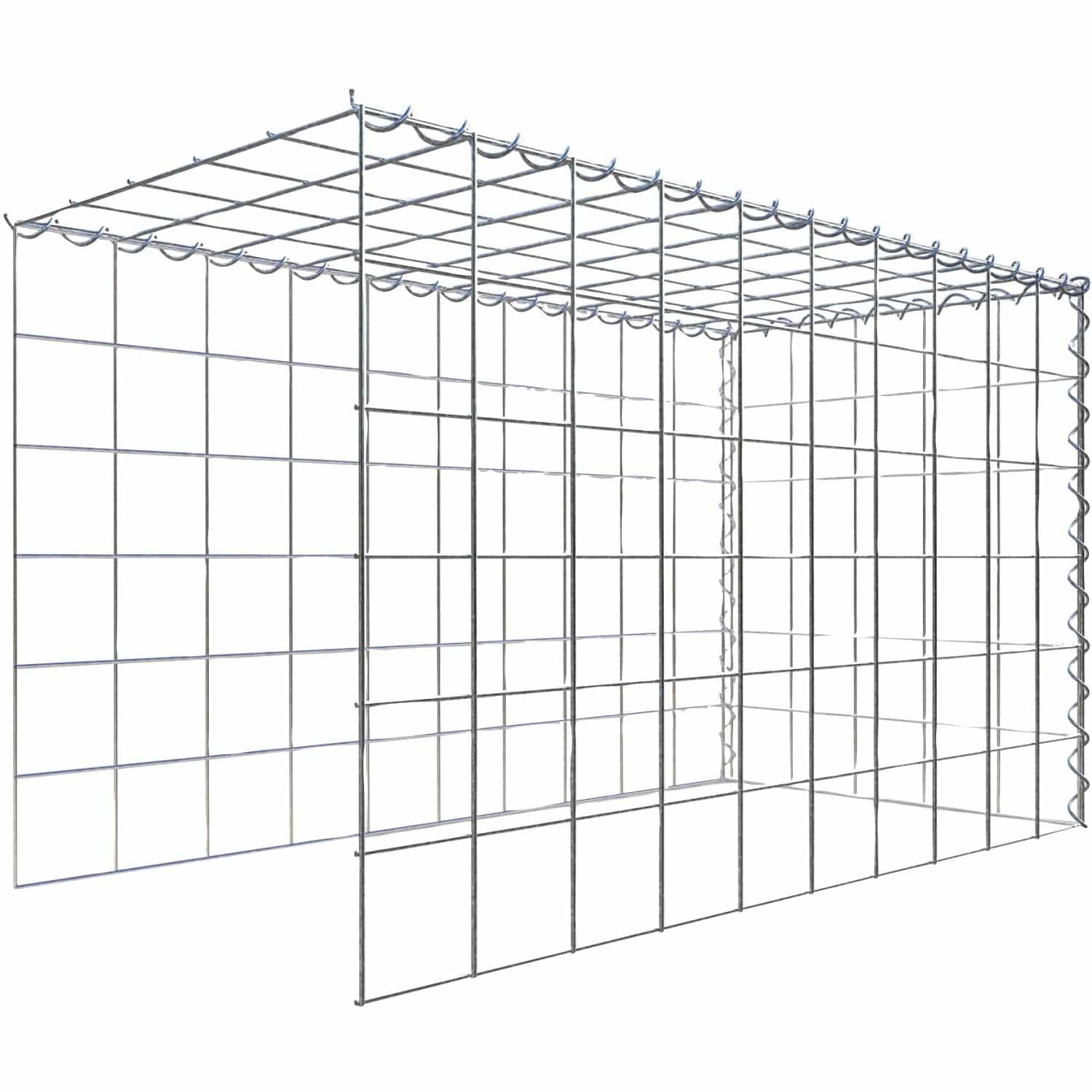 Gabiona Gabione-Anbaukorb Typ 4 60 x 100 x 50 cm Maschenw 10 x 10 cm