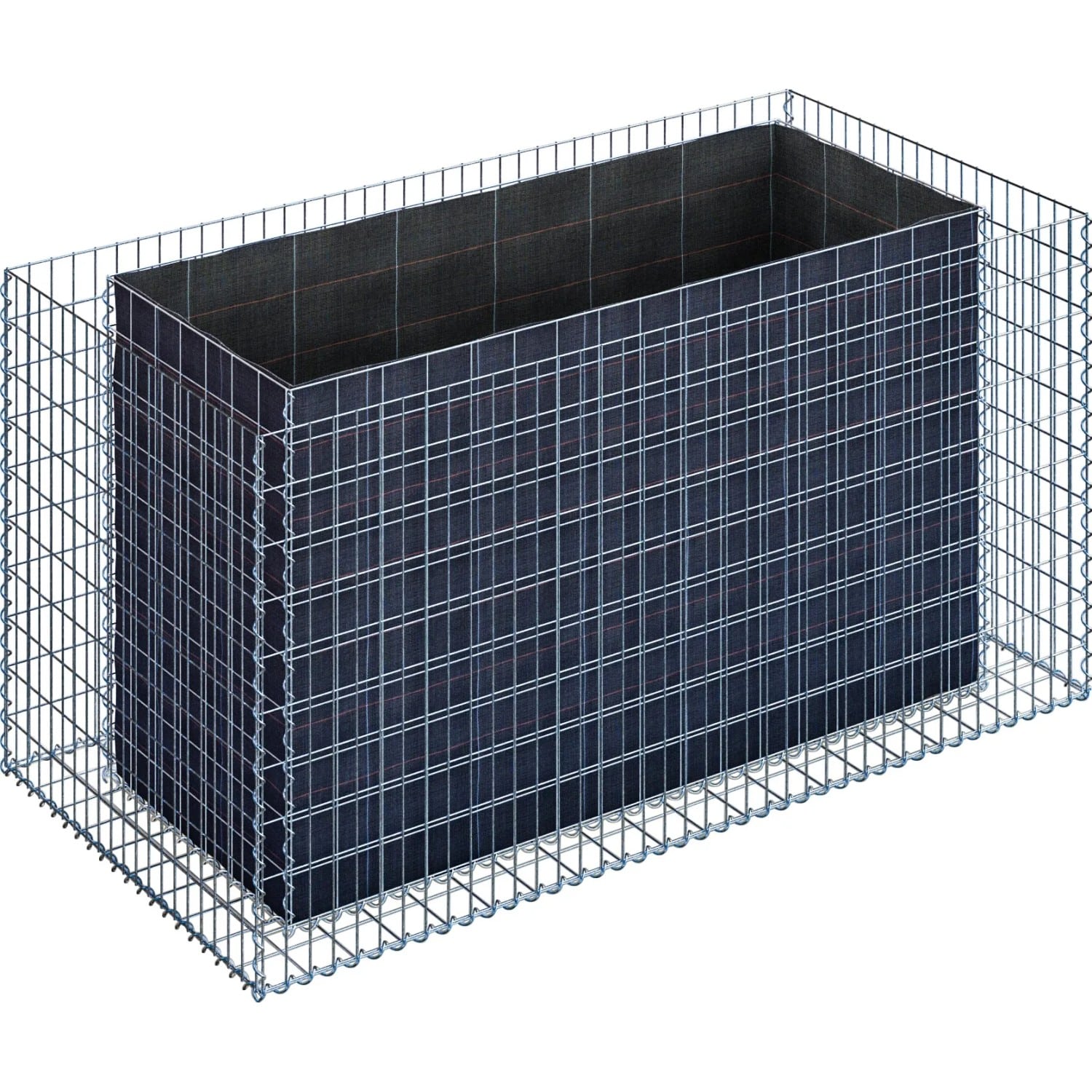 Gabiona Gabionen-Hochbeet eckig 100 x 200 x 100 cm Maschenw 5 x 10 cm Wand 15 cm