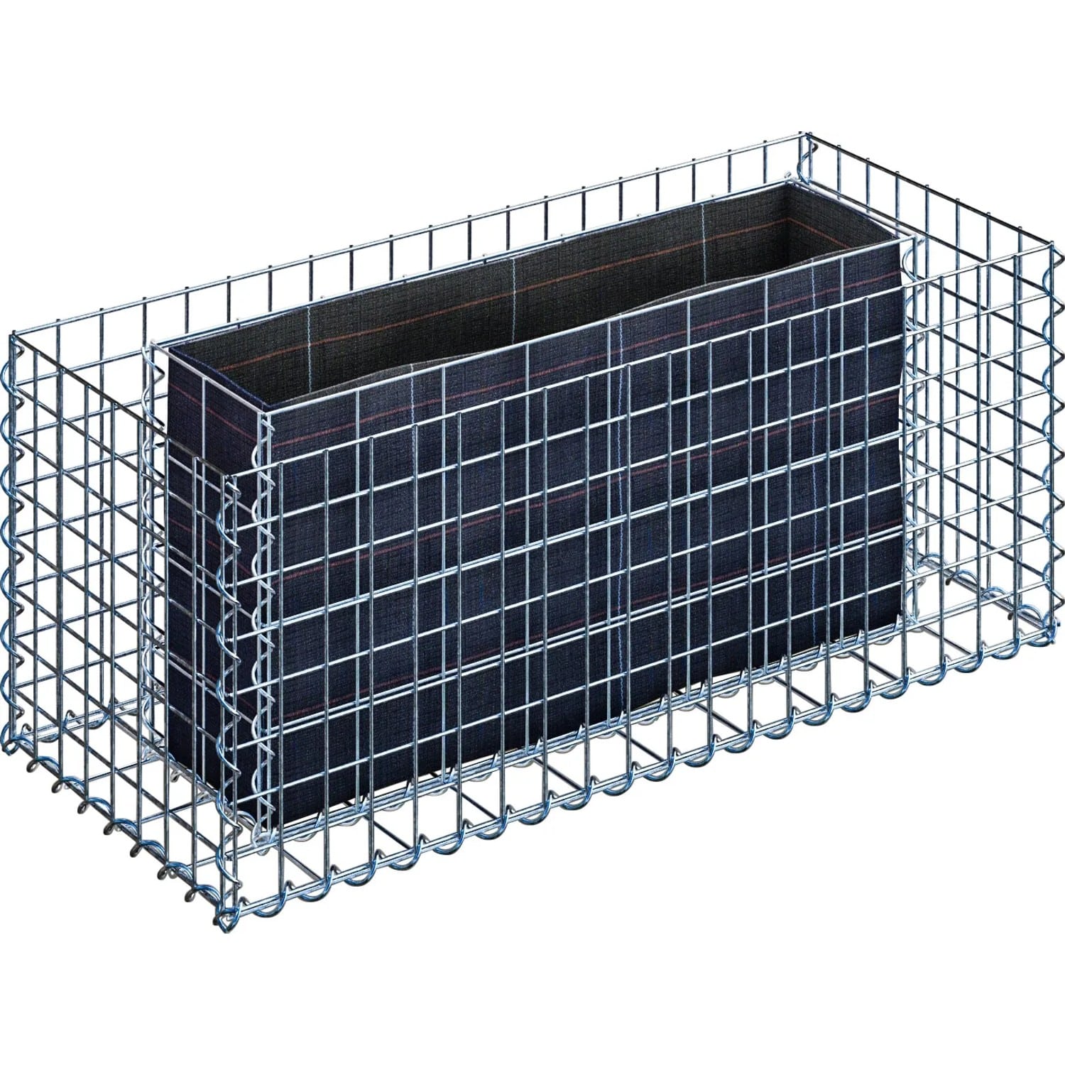 Gabiona Gabionen-Hochbeet eckig 40 cm x 100 cm x 40 cm Maschenw 5 cm x 5 cm