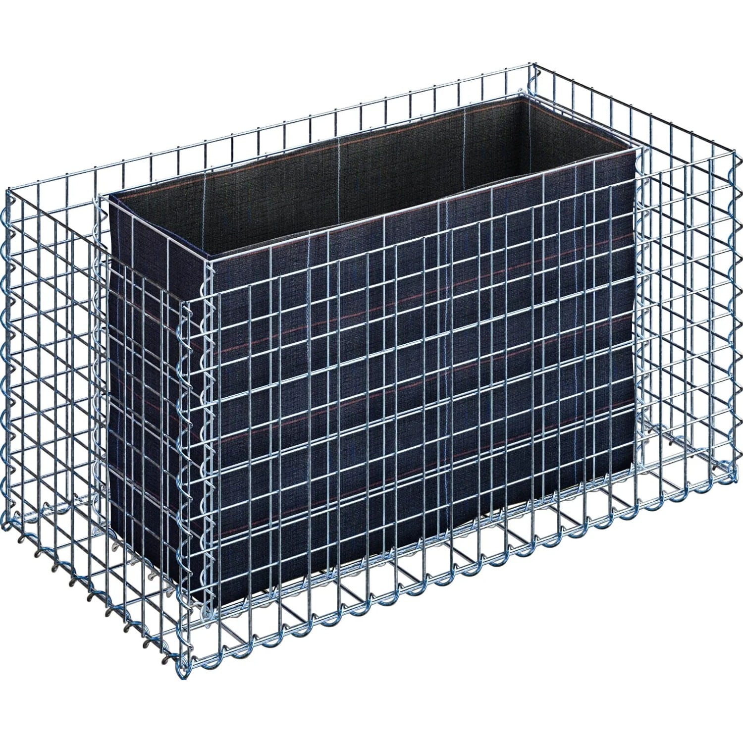 Gabiona Gabionen-Hochbeet eckig 50 cm x 100 cm x 50 cm Maschenw 5 cm x 5 cm