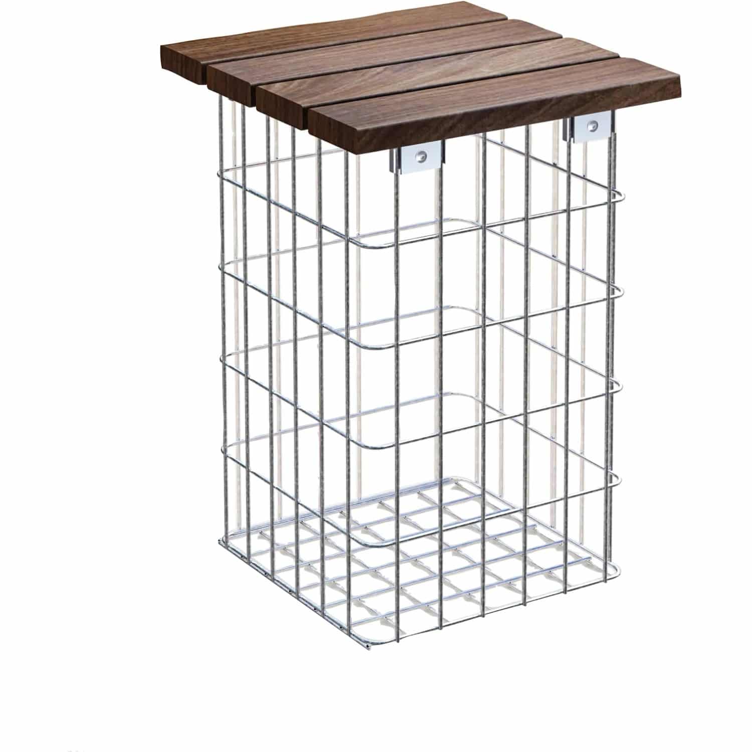 Gabiona Gabionen-Hocker feuerverz 52 x 32 x 32 cm Maschenw 5 x 10 cm Cumaru