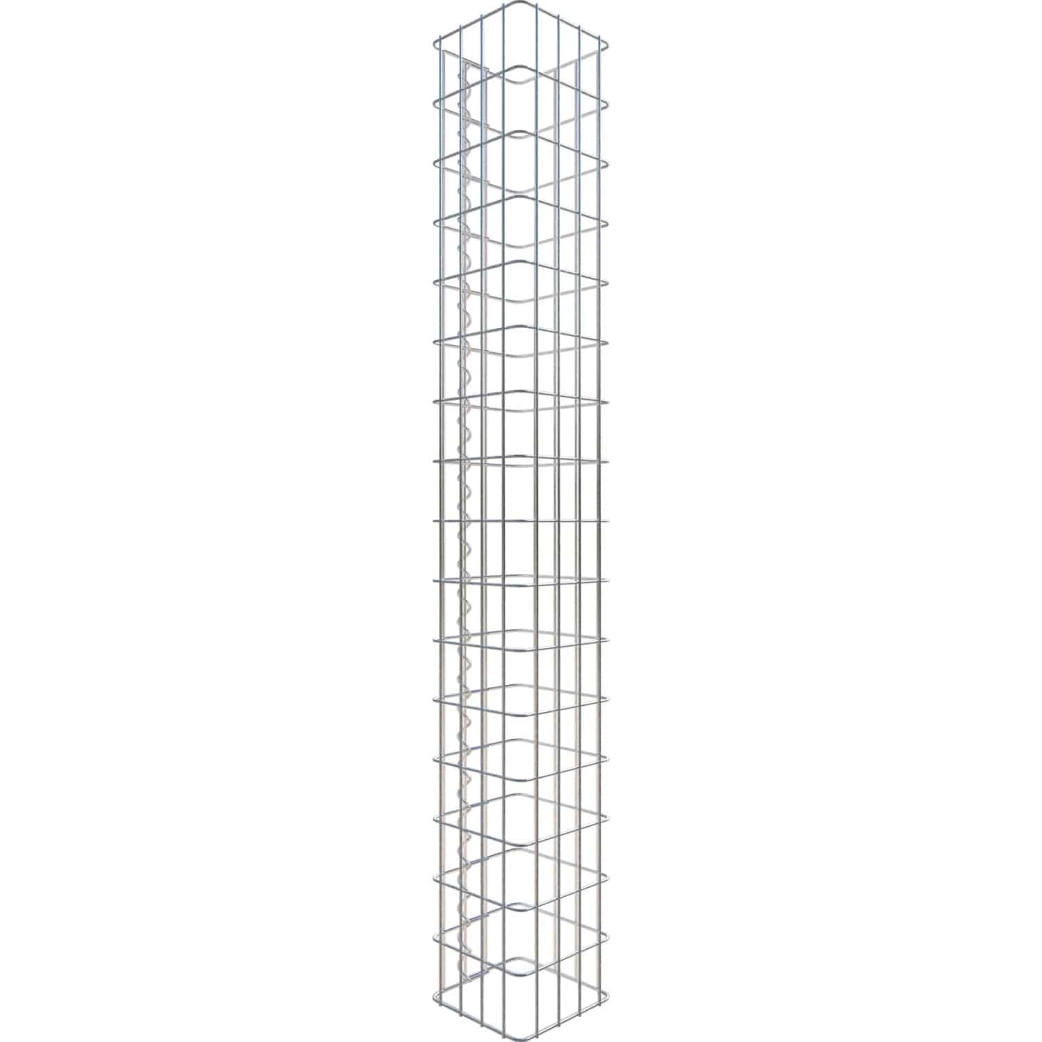Gabiona Gabionen-Säule eckig 22 cm x 22 cm x 160 cm Maschenweite 5 cm x 10 cm