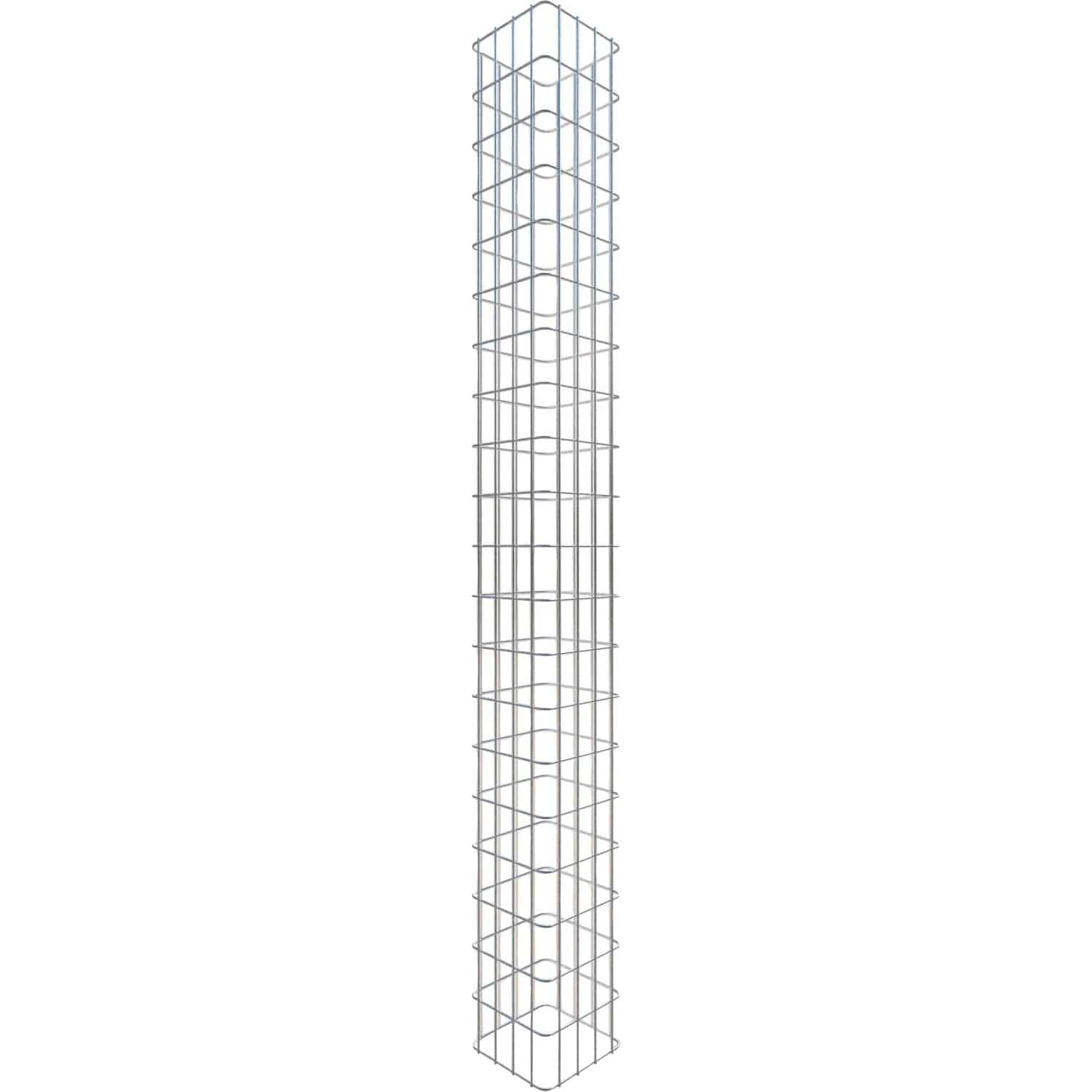 Gabiona Gabionen-Säule eckig feuerverz 200 x 22 x 22 cm Maschenw 5 x 10 cm