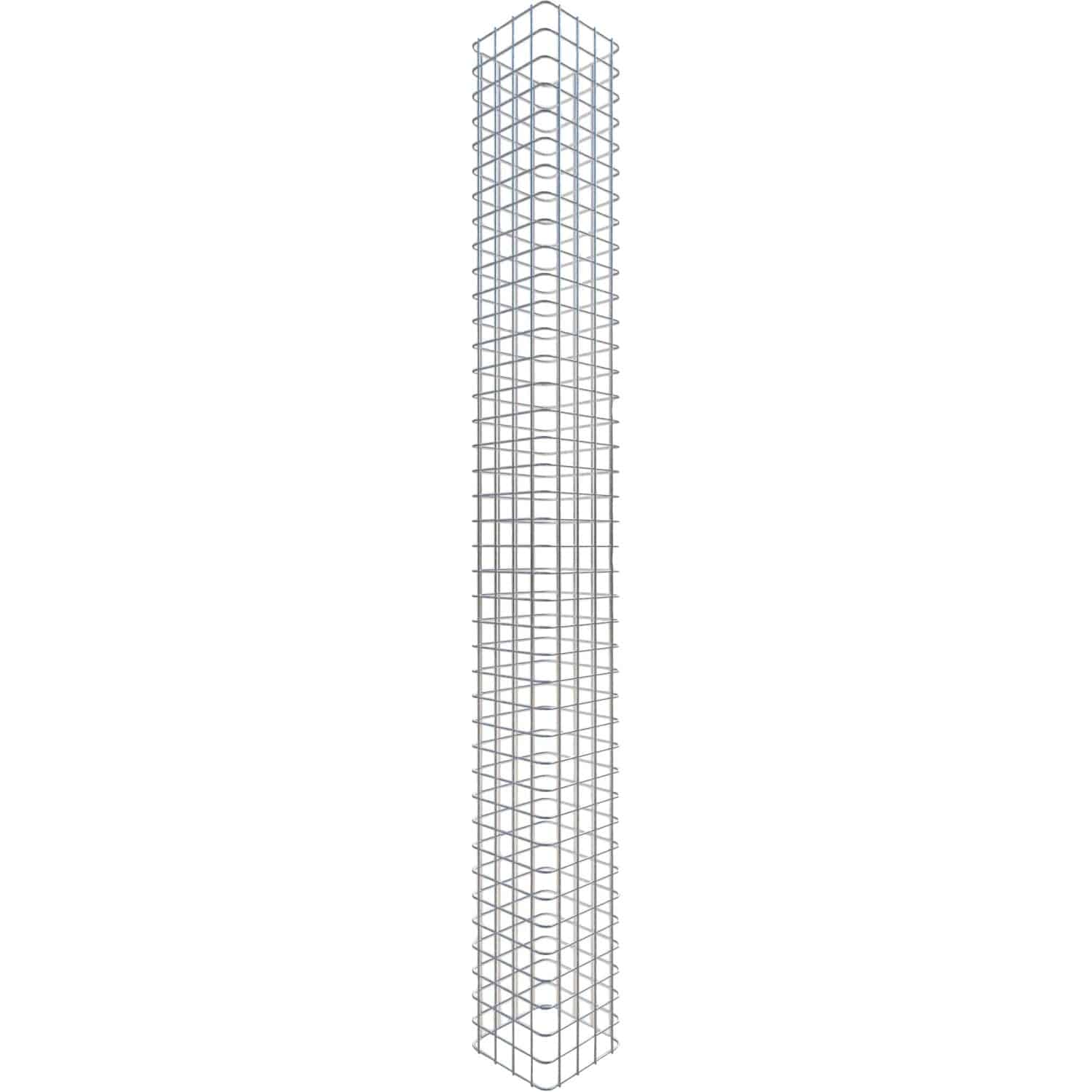 Gabiona Gabionen-Säule eckig feuerverz 200 x 22 x 22 cm Maschenw 5 x 5 cm