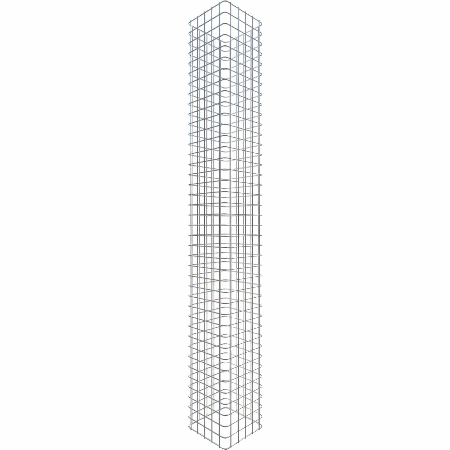 Gabiona Gabionen-Säule eckig feuerverz 200 x 27 x 27 cm Maschenw 5 x 5 cm