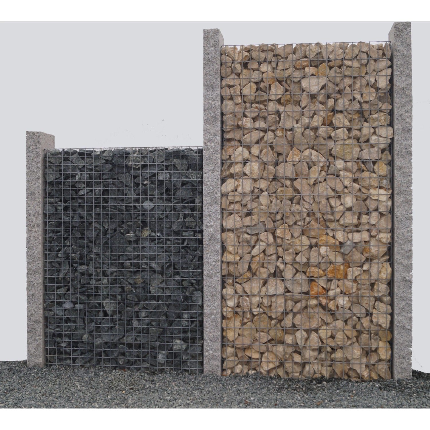 Gabiona Gabionen-Zaun 200 x 102 x 22 cm Maschenw 5 x 5 cm